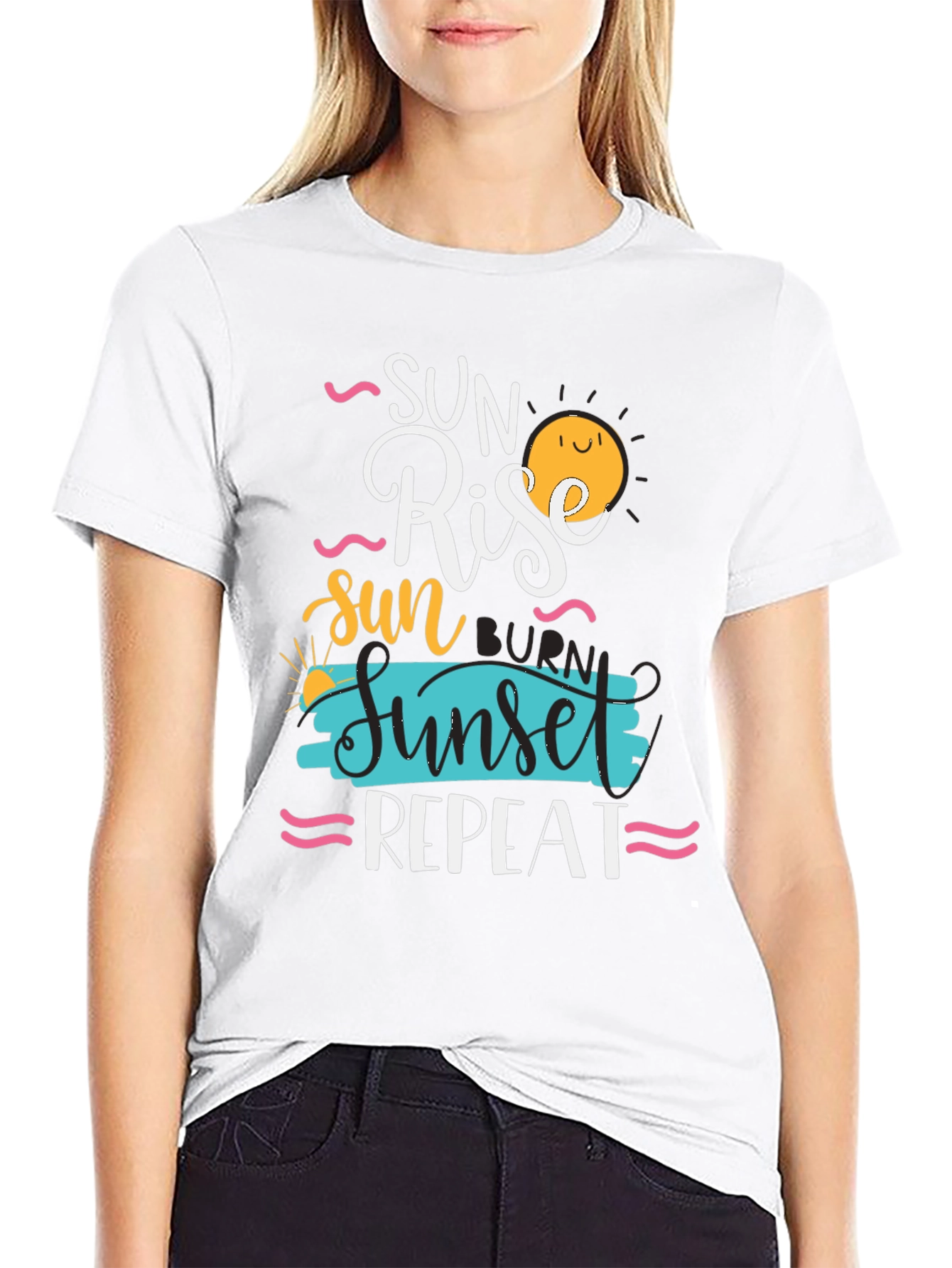 Sun Rise Sunset Repeat Graphic Tee - 9