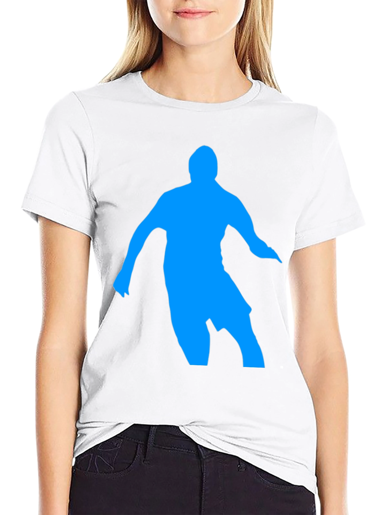 Black Blue Silhouette Graphic Black T-Shirt view 9