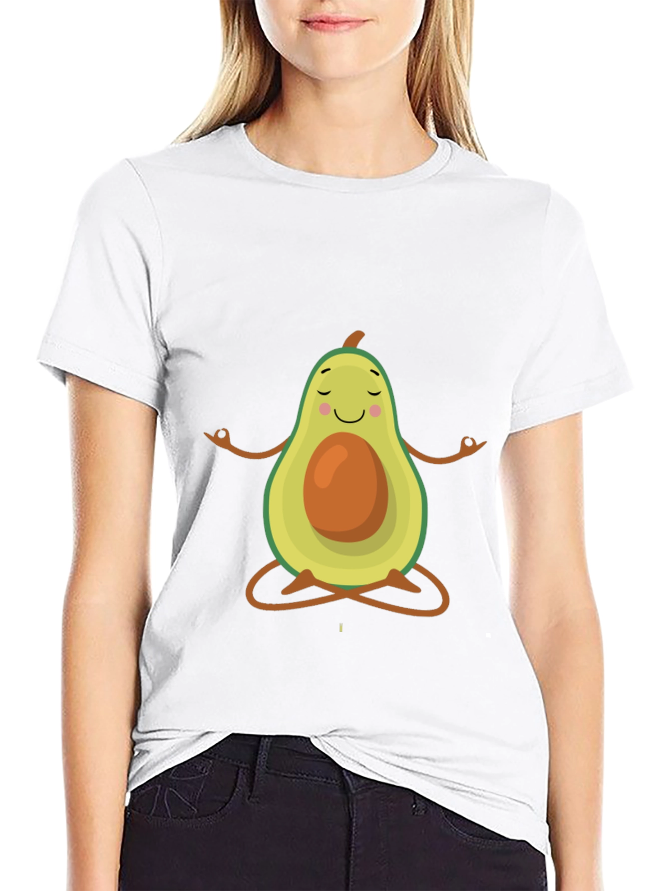 Black Zen Avocado T-Shirt - Funny Yoga Tee view 9