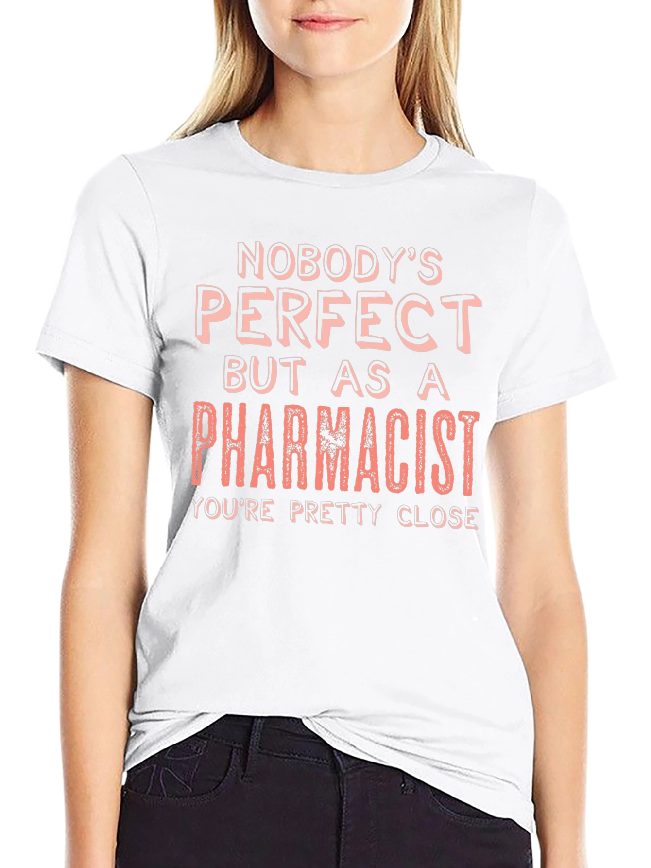 Black Pharmacist T-Shirt - Nobody's Perfect Tee view 9