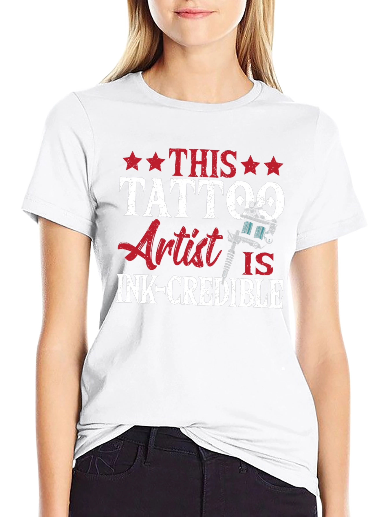 Black Tattoo Artist Ink-credible Graphic T-Shirt view 9