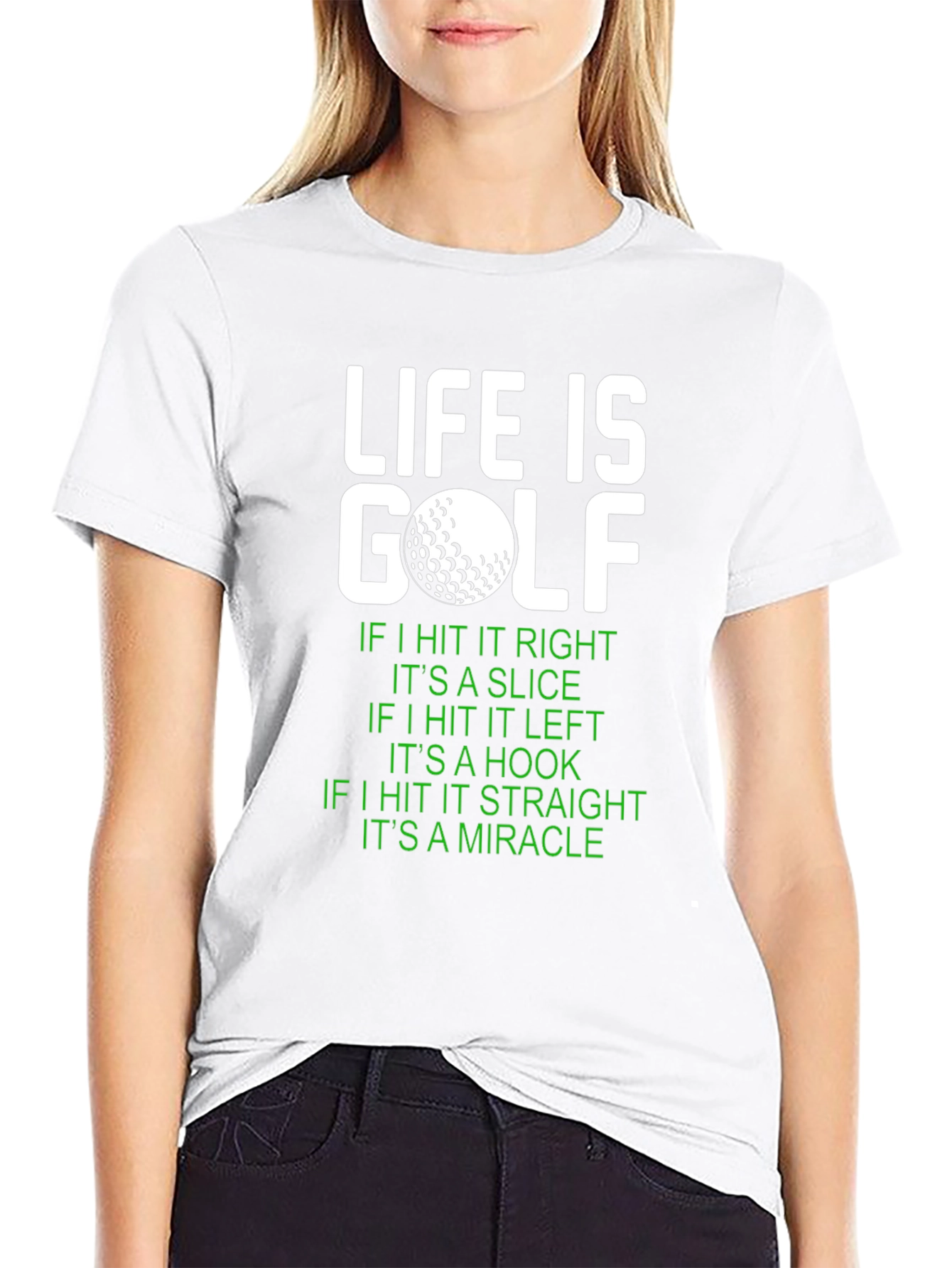 Black Life Is Golf Graphic Tee - Funny Golf Lover Gift view 9