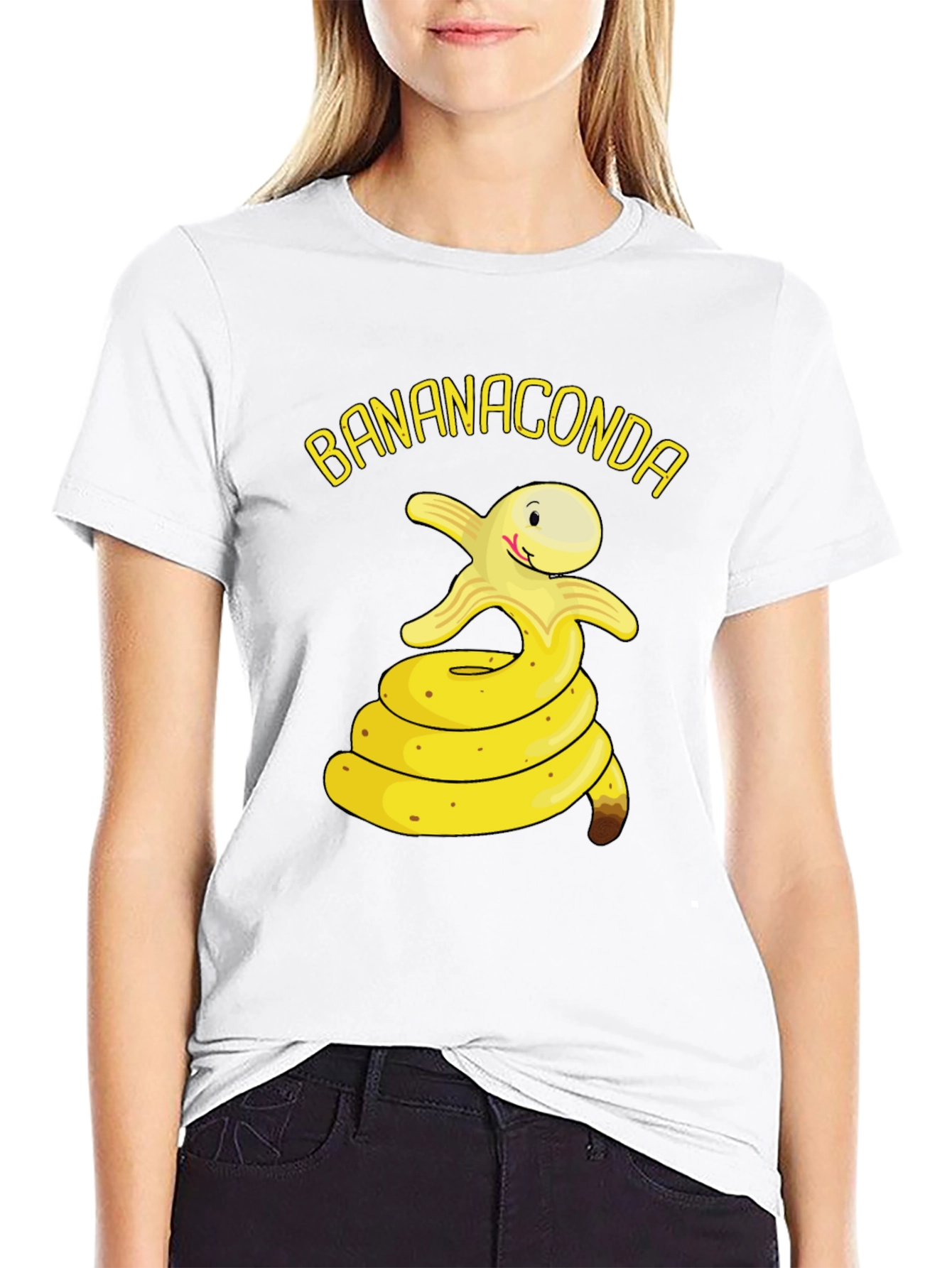 Black Bananaconda Funny Graphic T-Shirt view 9
