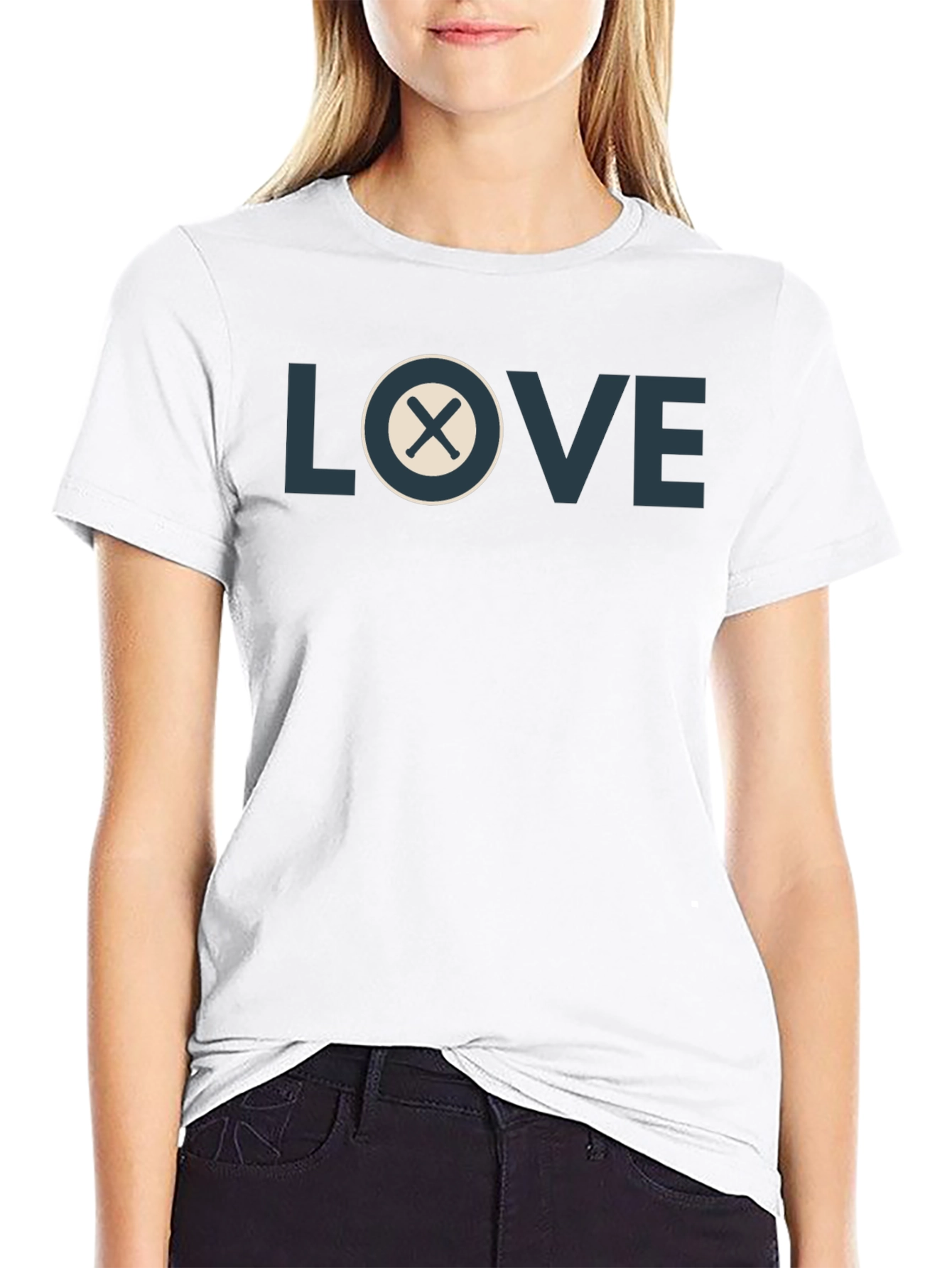Black LOVE X Symbol Graphic T-Shirt view 9