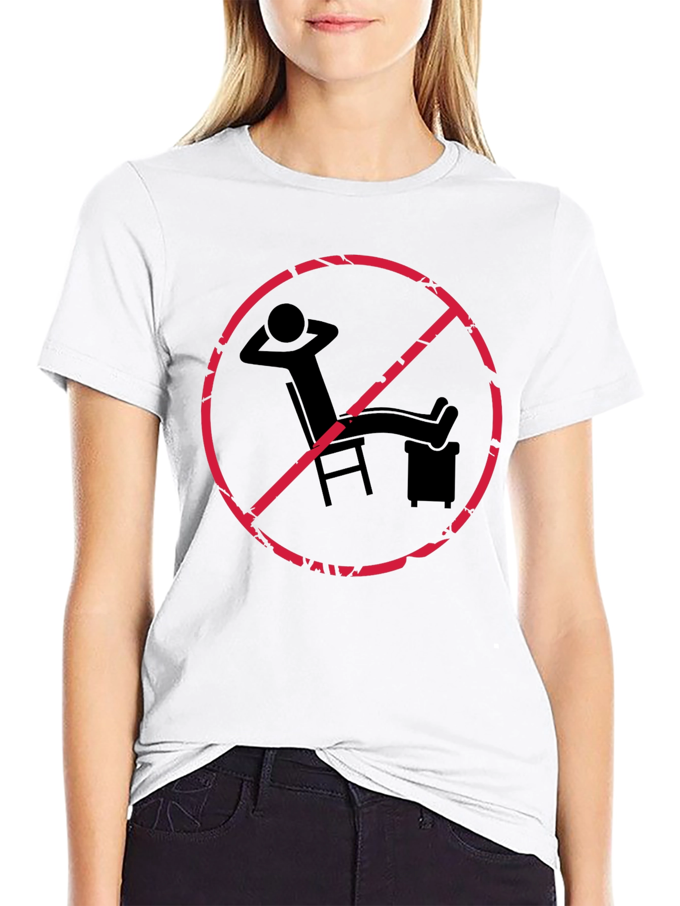 Black No Relaxing Funny Graphic T-Shirt view 9