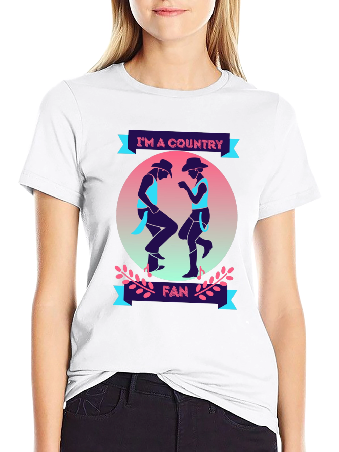 Black Country Music Fan T-Shirt view 9