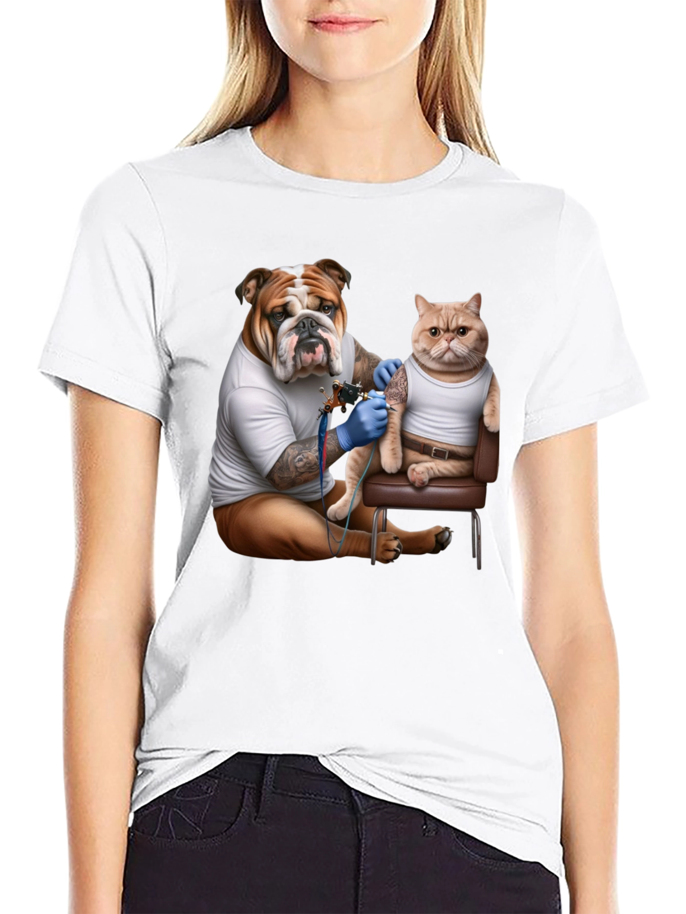 Black Dog Tattoo Artist T-Shirt view 9