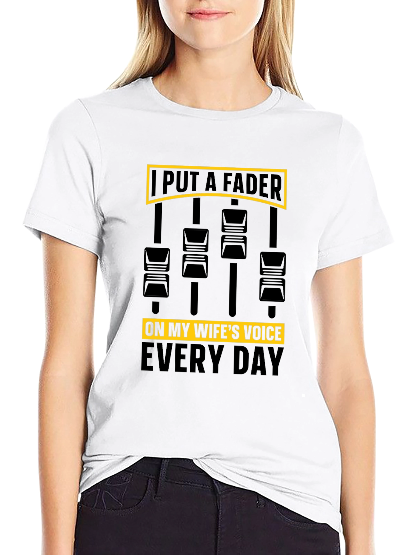 Black Put A Fader Funny Graphic T-Shirt view 9