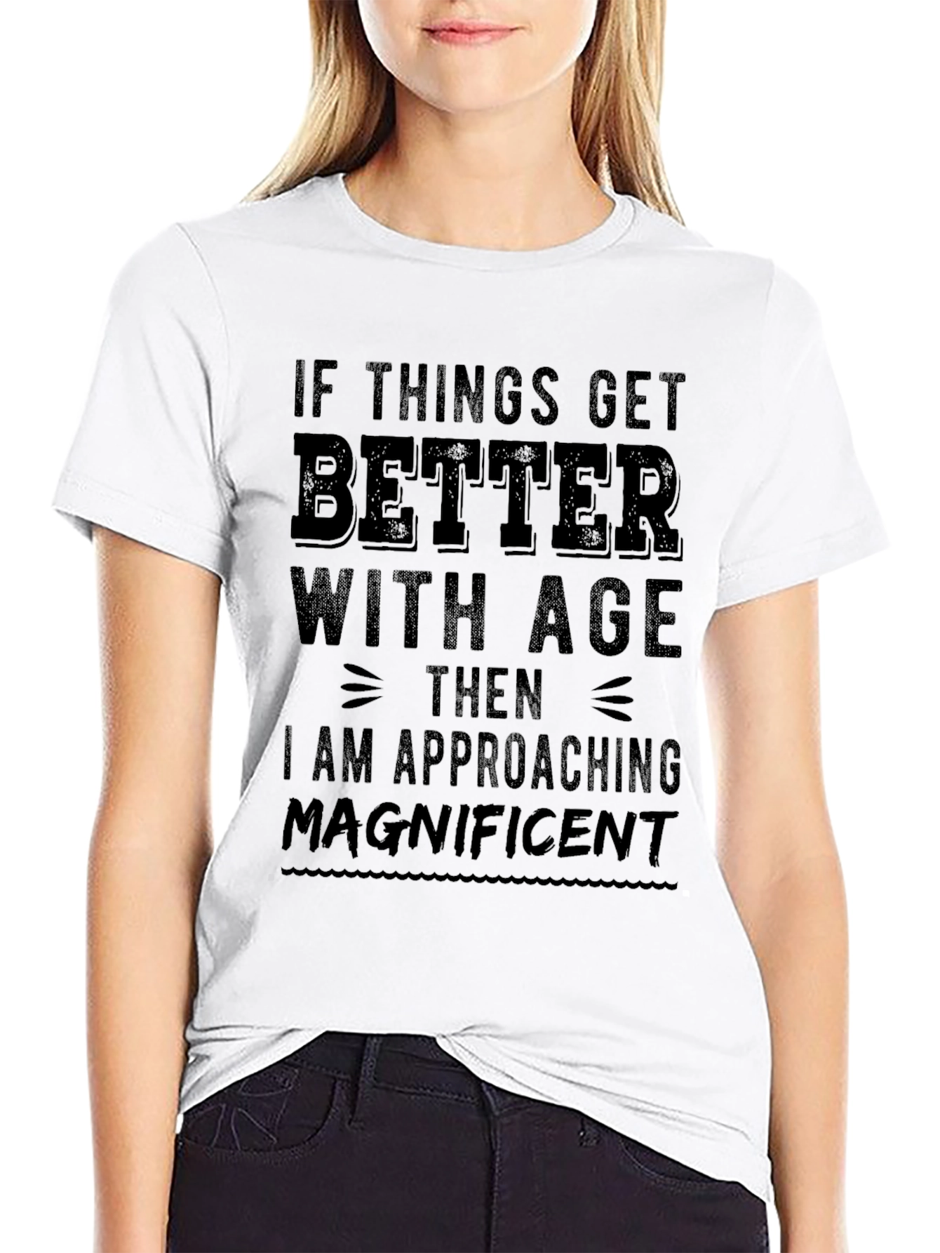 Black Funny Ageing T-Shirt, Men's Humorous Graphic Tee view 9
