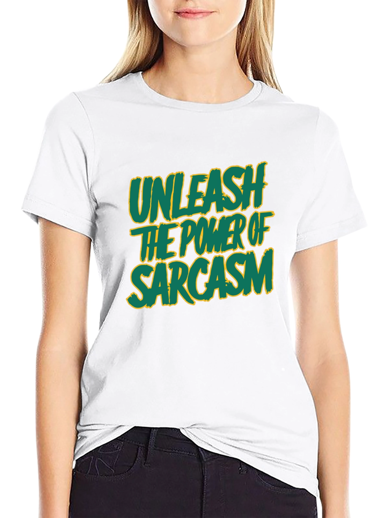 Black Unleash Sarcasm T-Shirt -  Funny Graphic Tee view 9