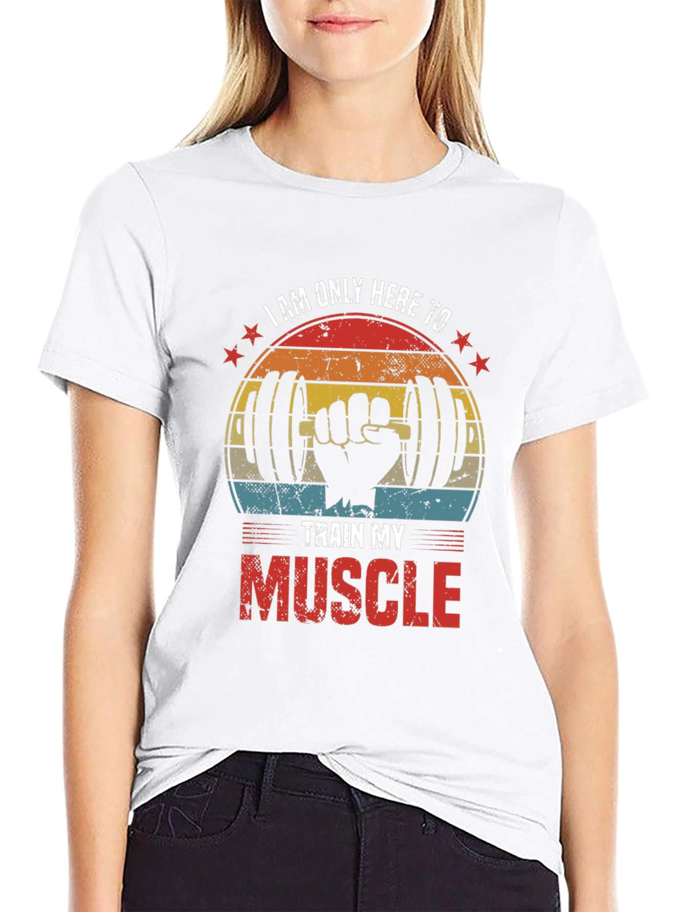 Black Train My Muscle Black T-Shirt view 9