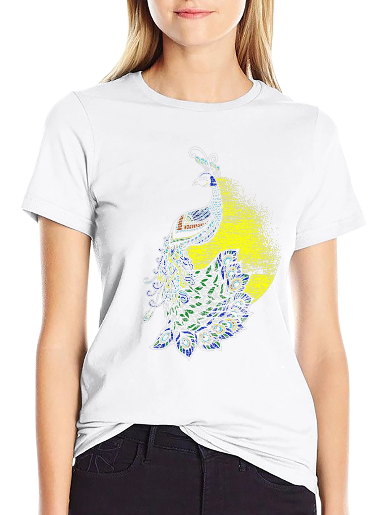 Peacock Graphic Black T-Shirt - Bold & Stylish Design - 9