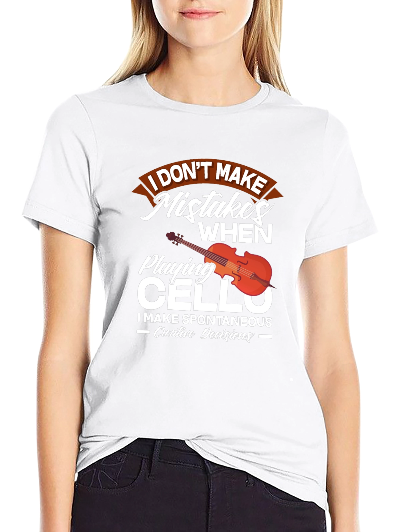 Black Cello Player T-Shirt: I Don't Make Mistakes view 9