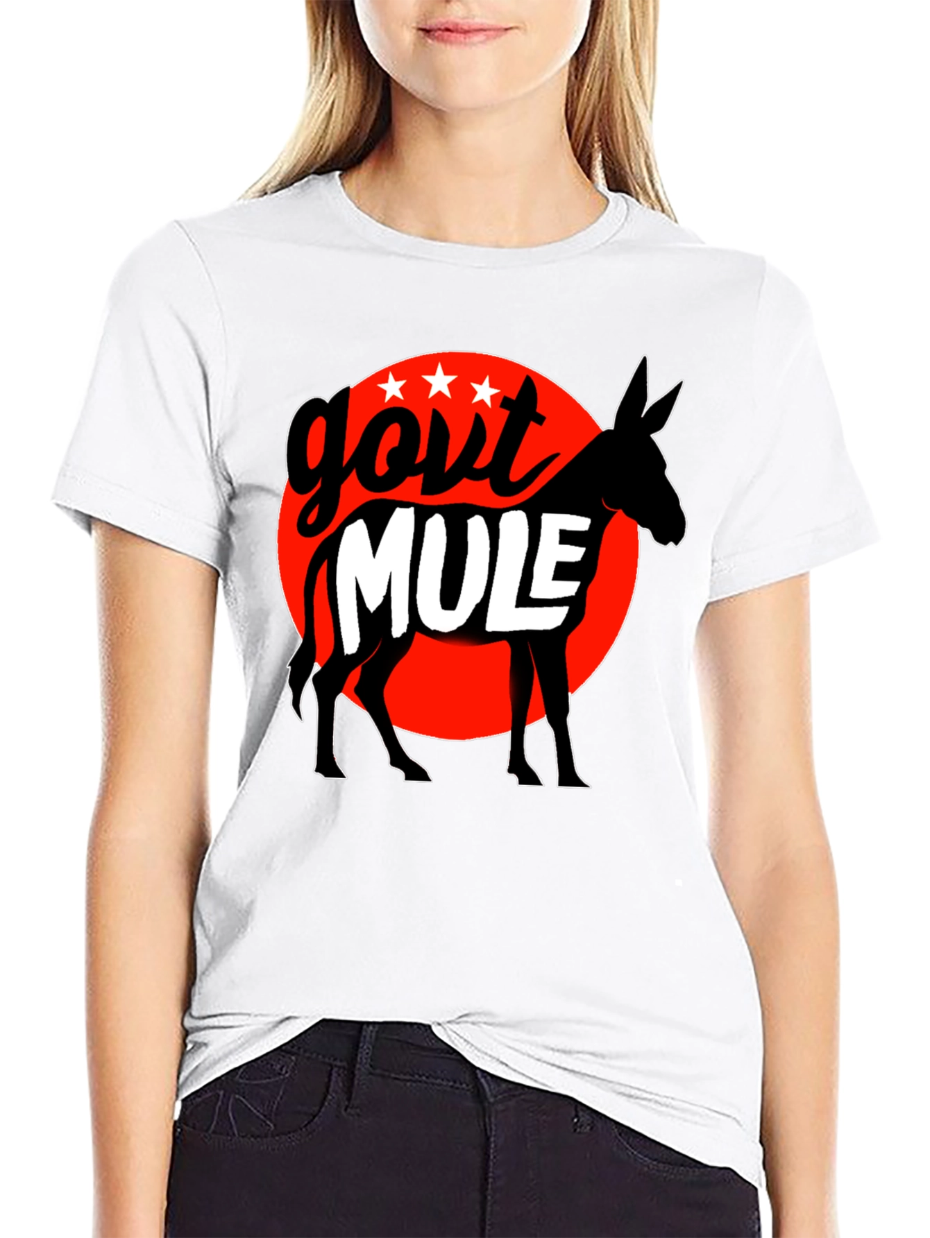 Black Govt Mule Graphic T-Shirt - Black Cotton Tee view 9