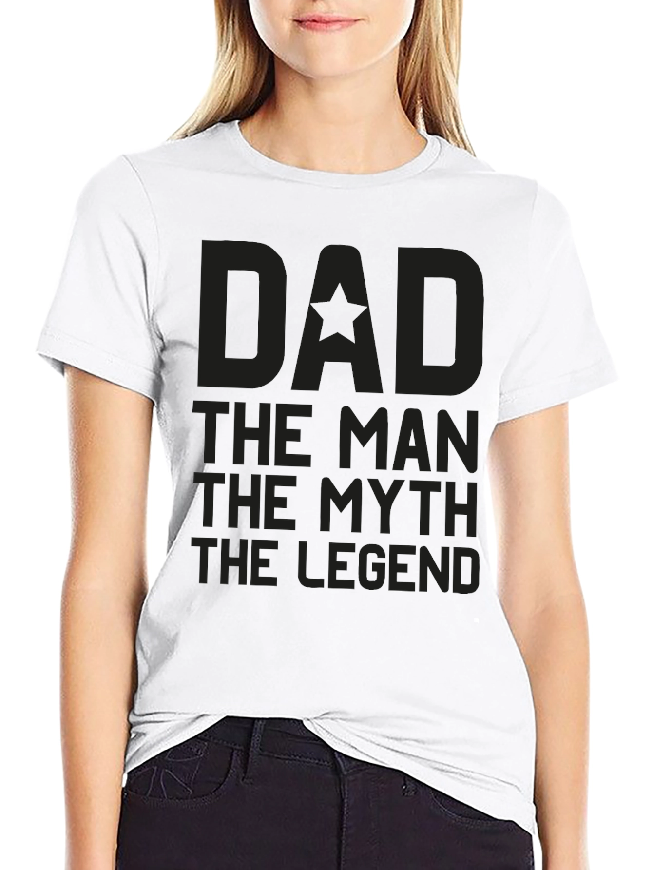 Black Dad The Man The Myth The Legend Graphic Tee view 9