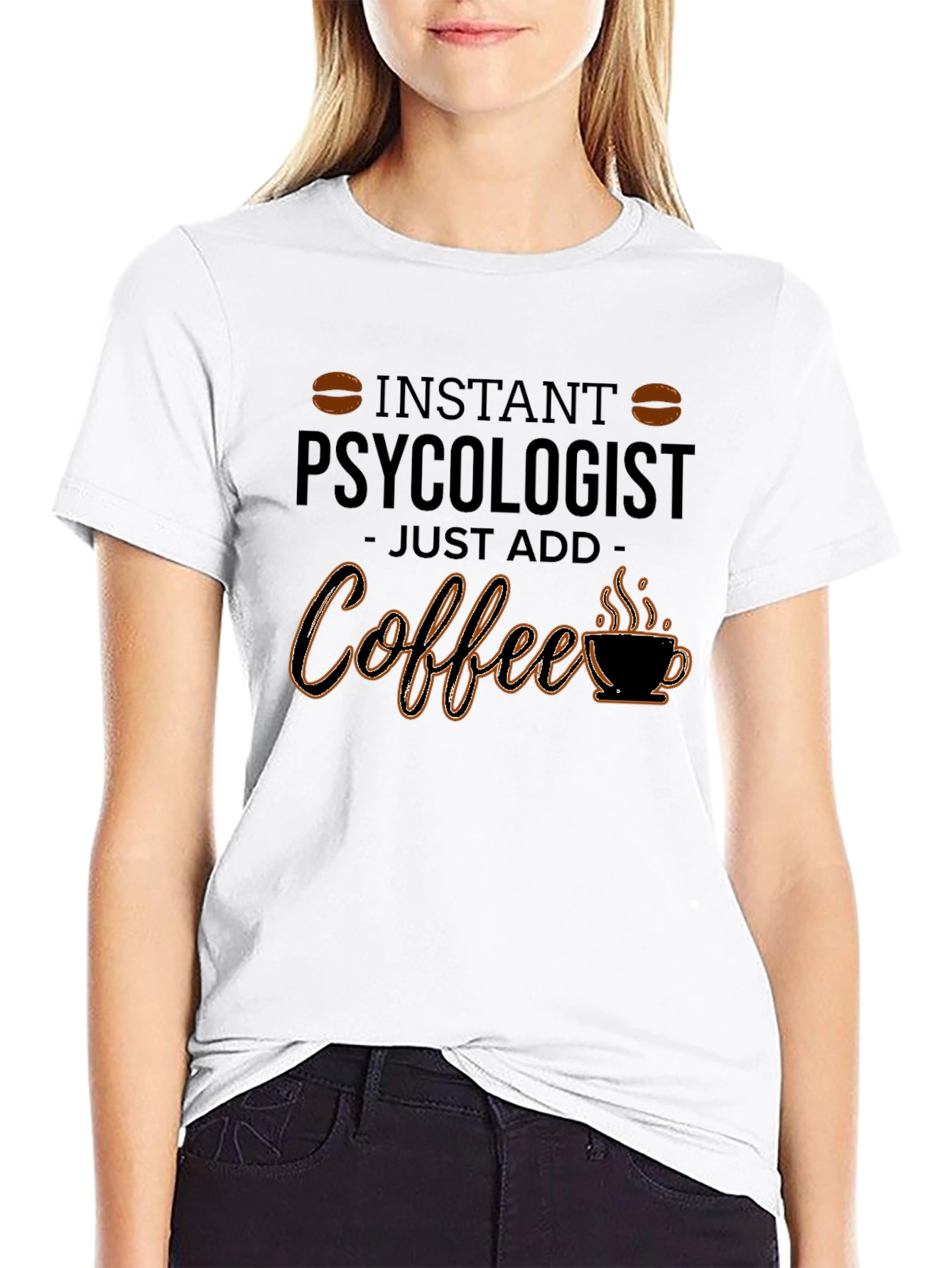 Black Instant Psychologist - Coffee T-Shirt view 9