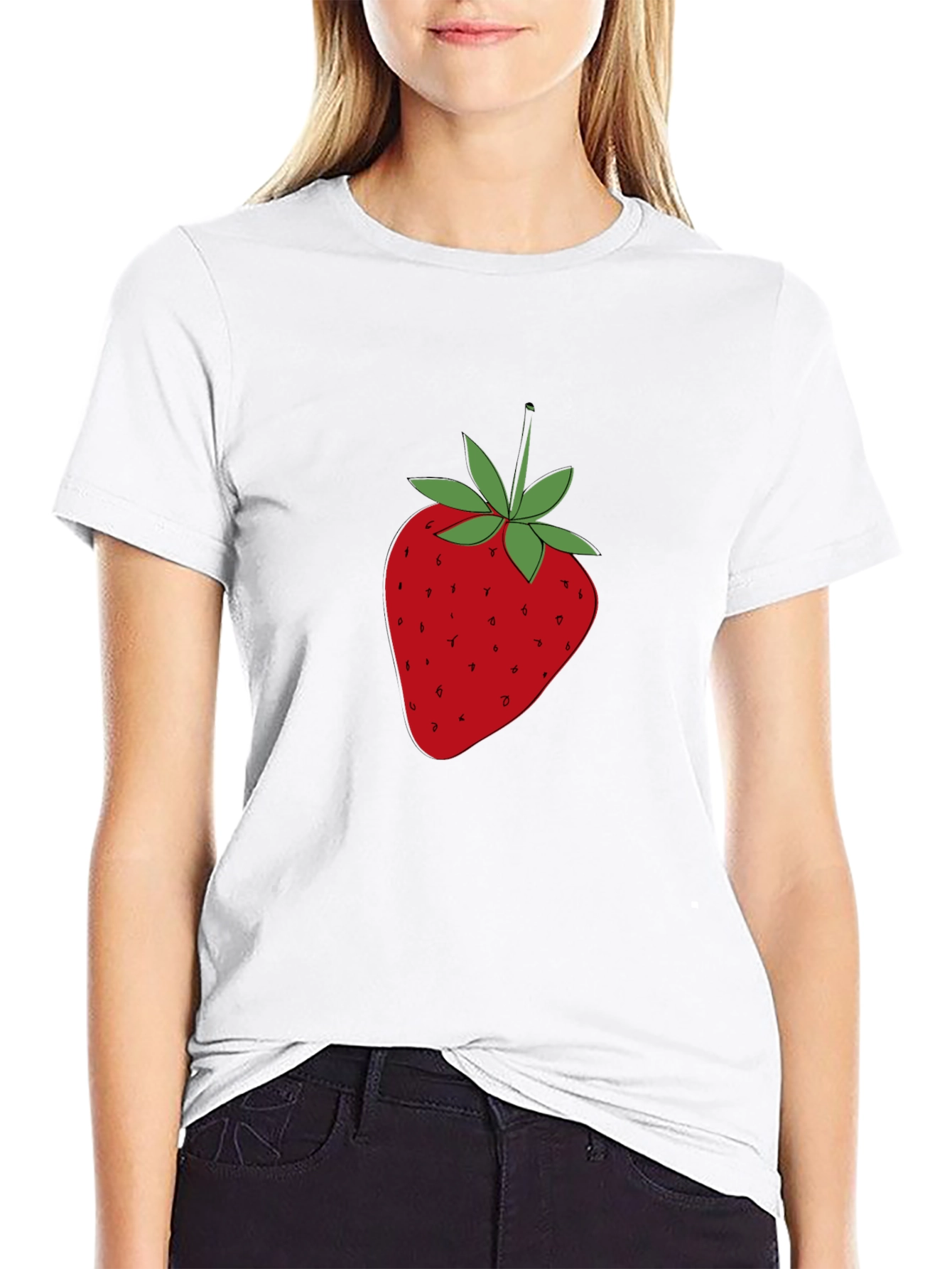 Black Strawberry Graphic T-Shirt - Casual & Stylish view 9