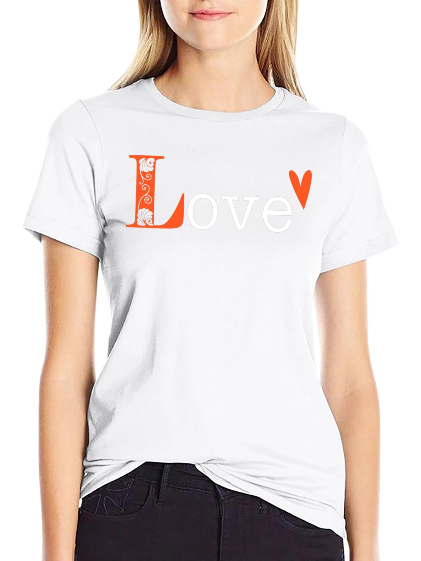 Black Love Graphic Print Black T-Shirt view 9