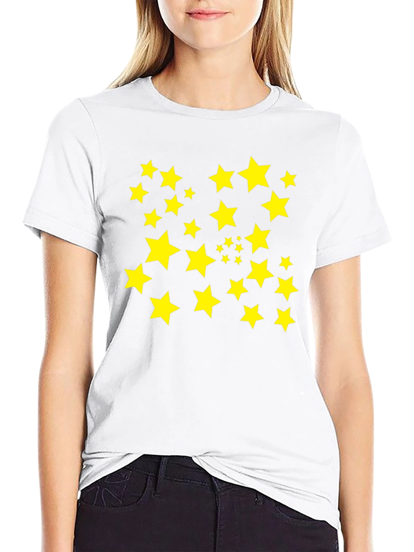 Black Starry Night Black T-Shirt view 9