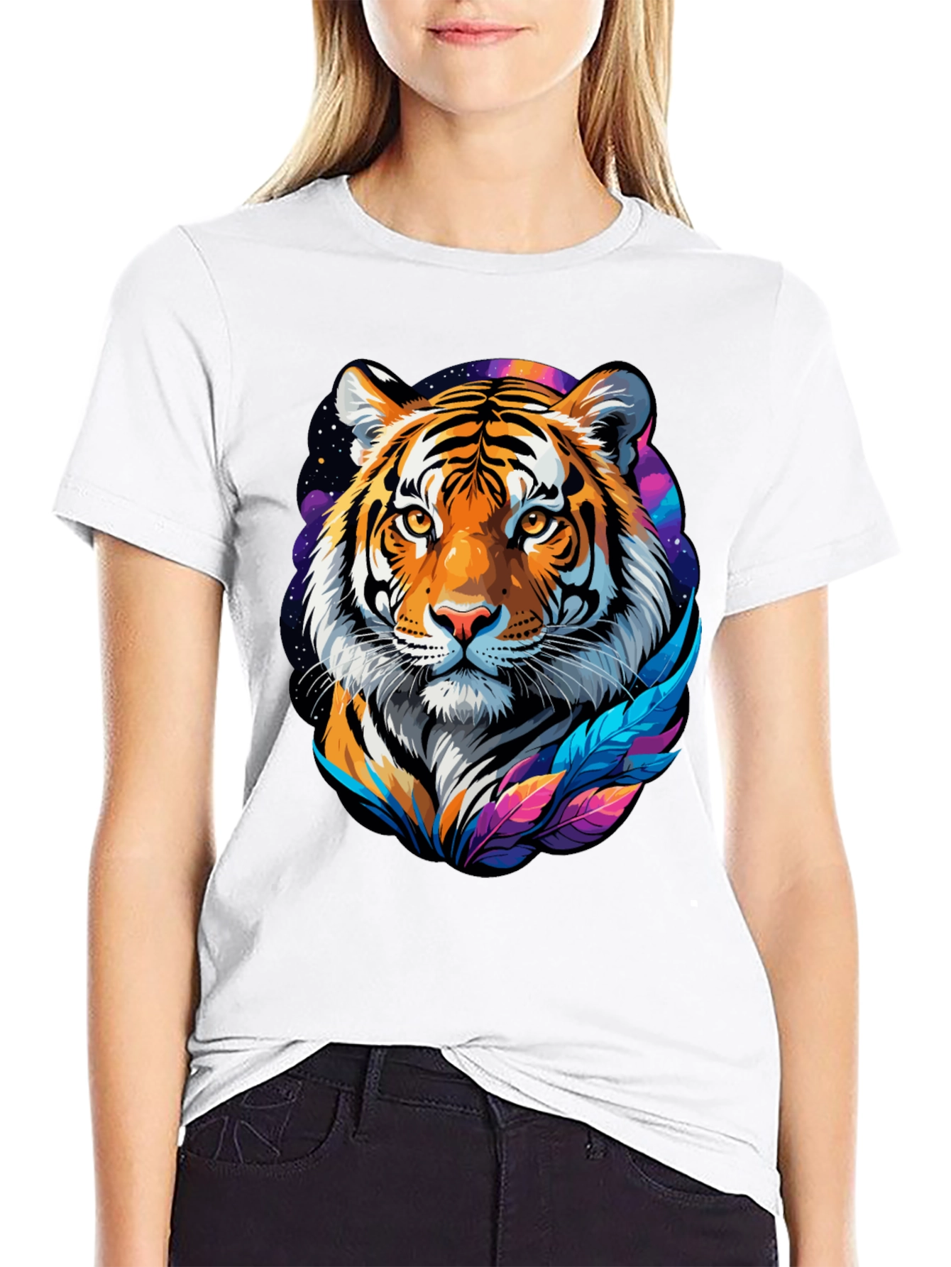Black Tiger Graphic Tee - Men's Black T-Shirt view 9