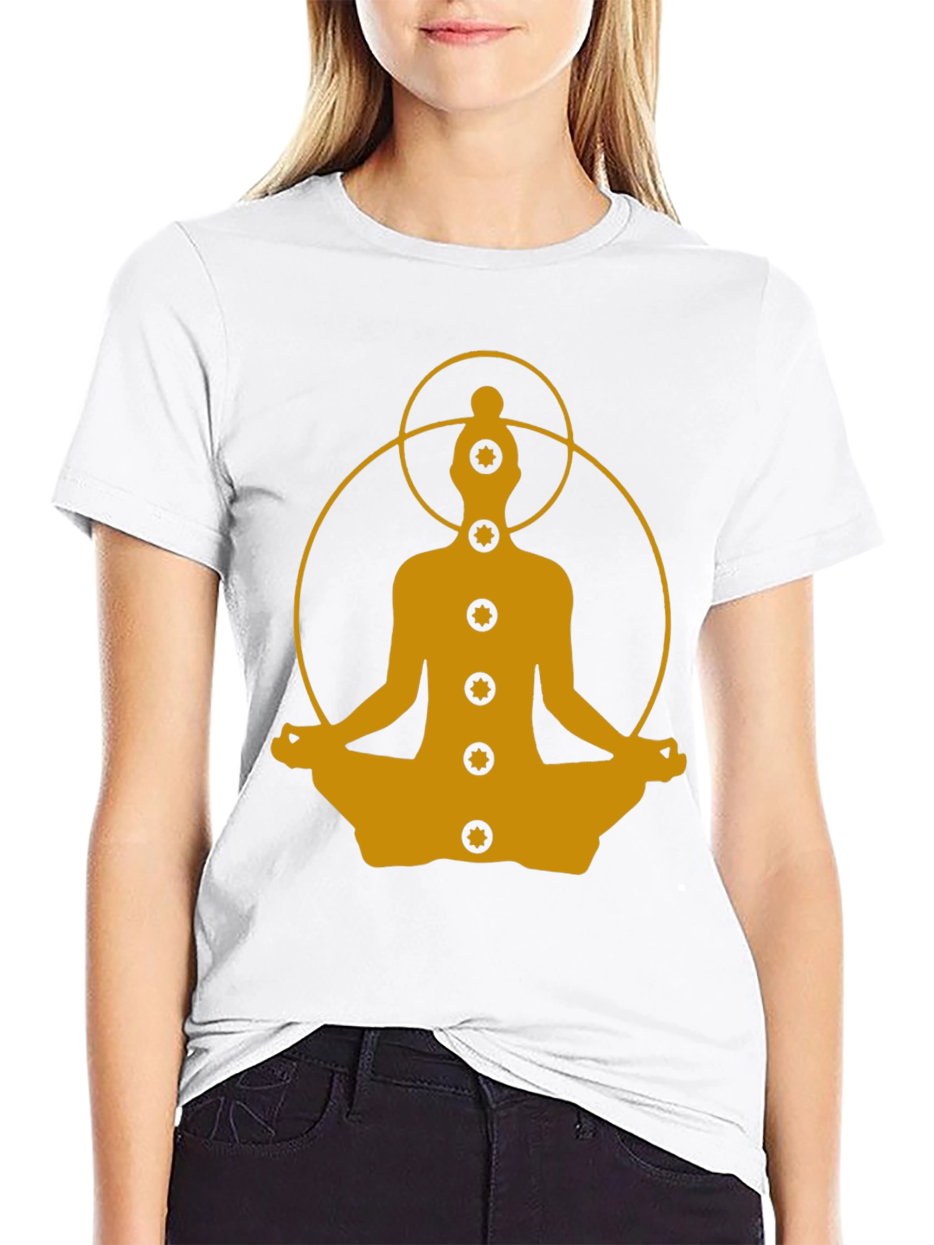 Black Chakra Meditation T-Shirt - Spiritual Yogi Tee view 9