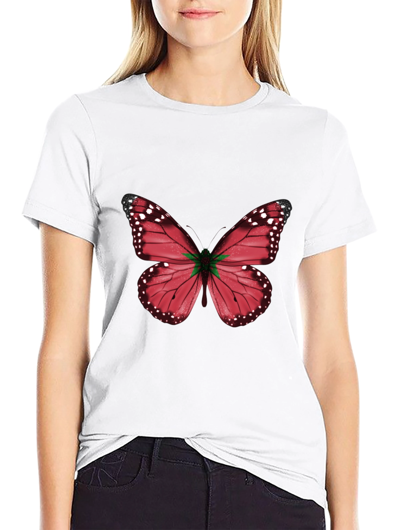 Black Butterfly Graphic Tee - Modern Casual Style view 9