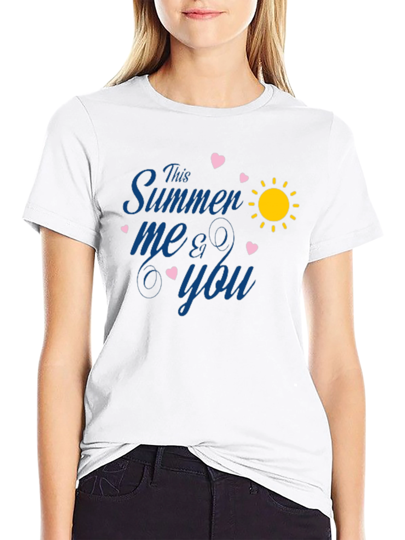 Black This Summer Me & You Black Graphic T-Shirt view 9