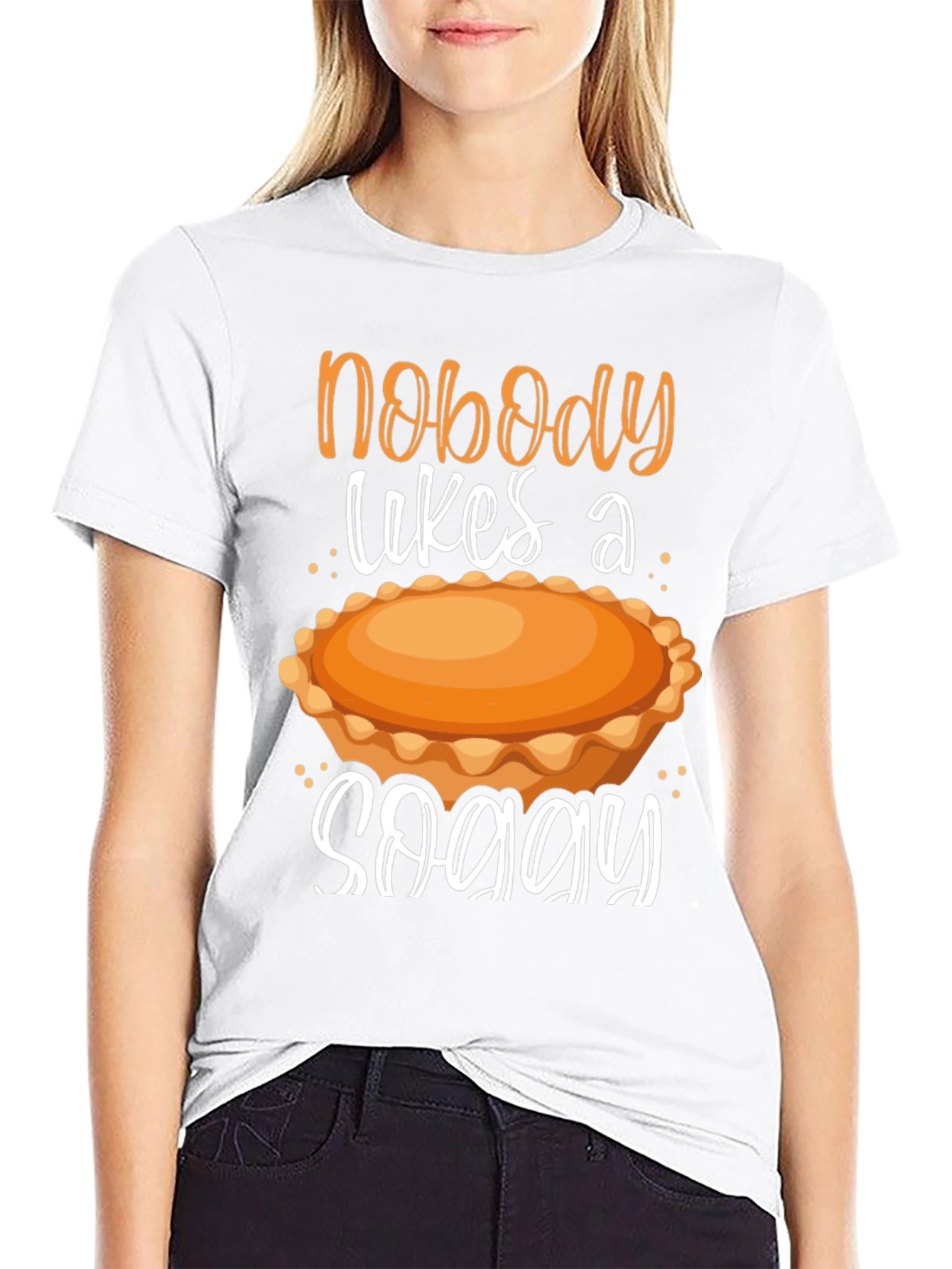 Black Nobody Likes a Soggy Pie T-Shirt view 9
