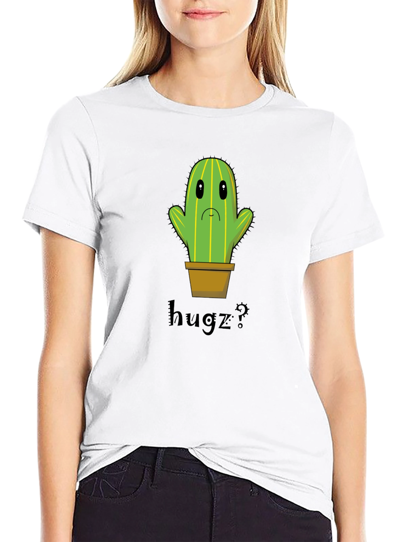 Sad Cactus Hugz? Graphic T-Shirt - 9