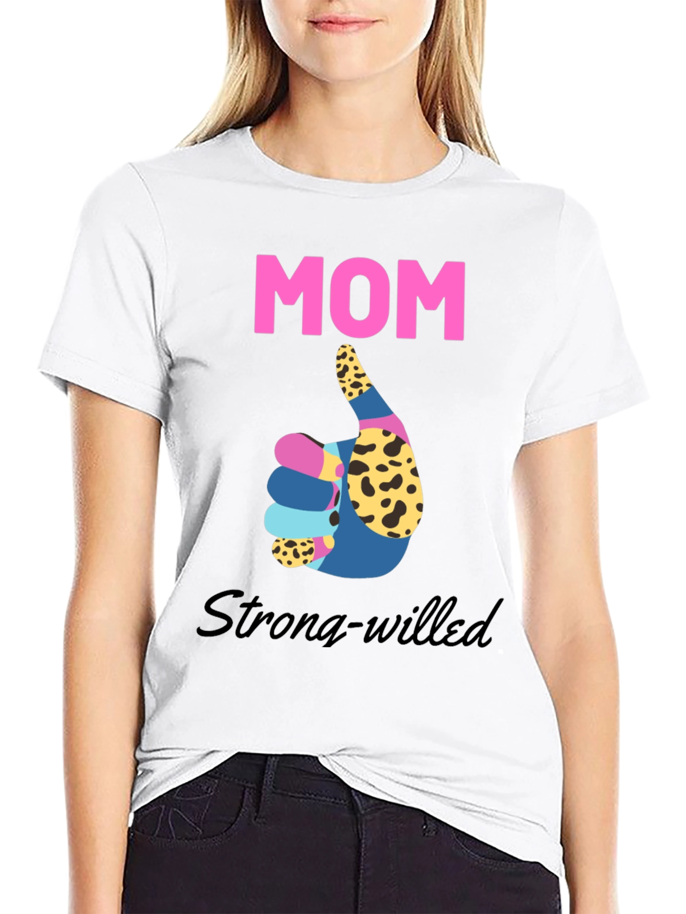 Strong-Willed Mom Graphic T-Shirt - 9
