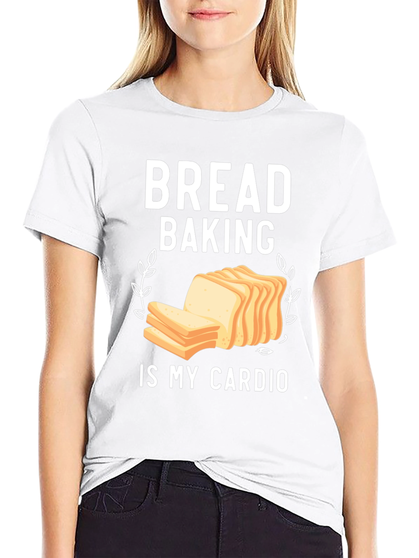 Black Bread Baking is My Cardio T-Shirt - Funny Baker Tee view 9