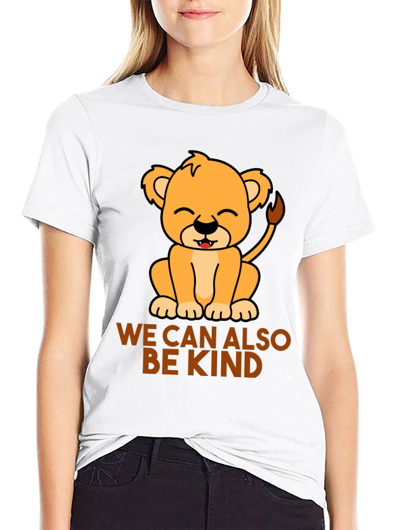 Black Kind Lion Tee - Be Kind T-Shirt view 9