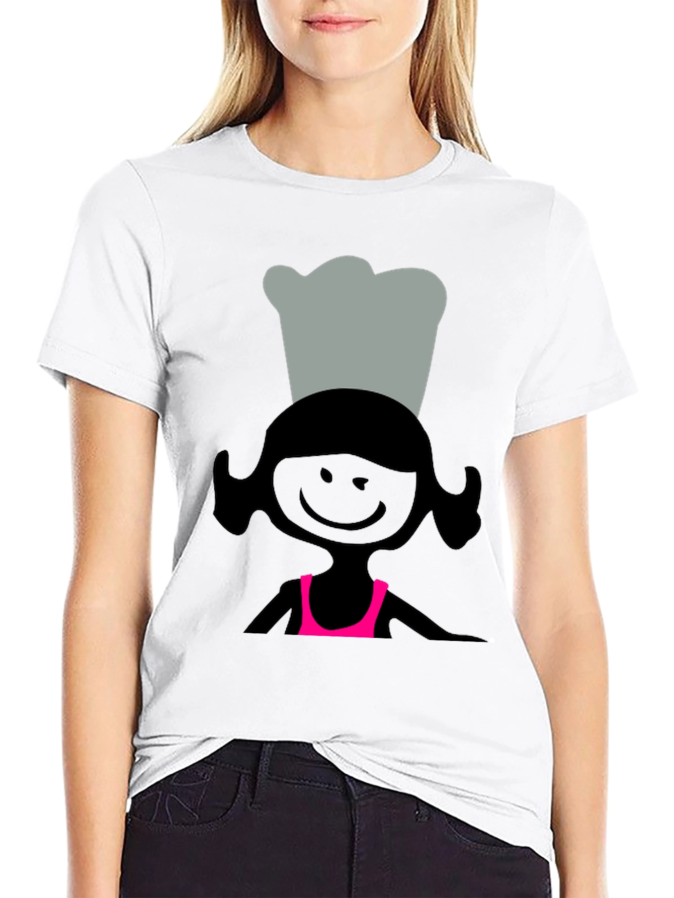 Black Chef Girl Graphic T-Shirt - Unisex Cotton Tee view 9