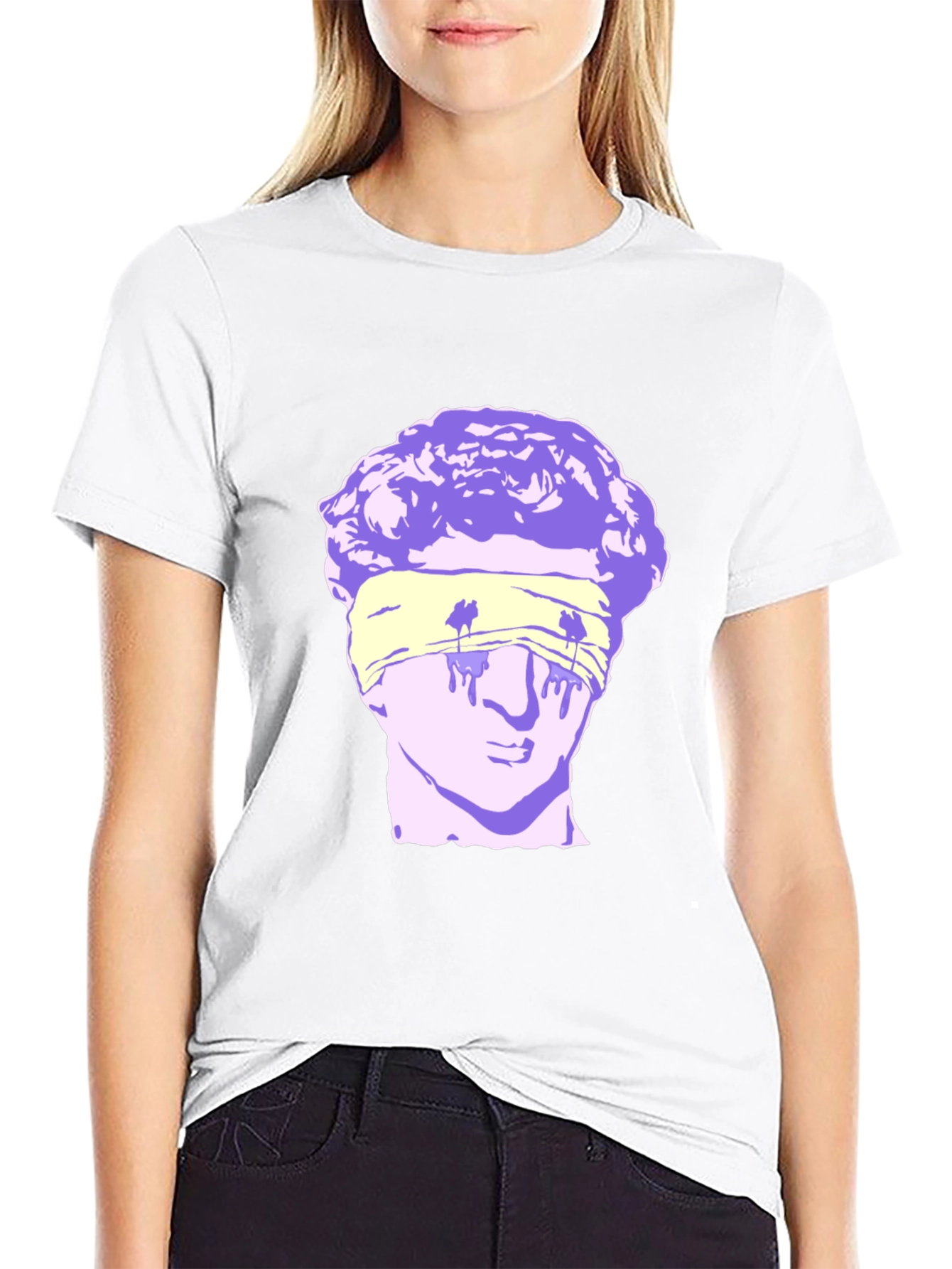 Blindfolded Statue Graphic Tee - 9