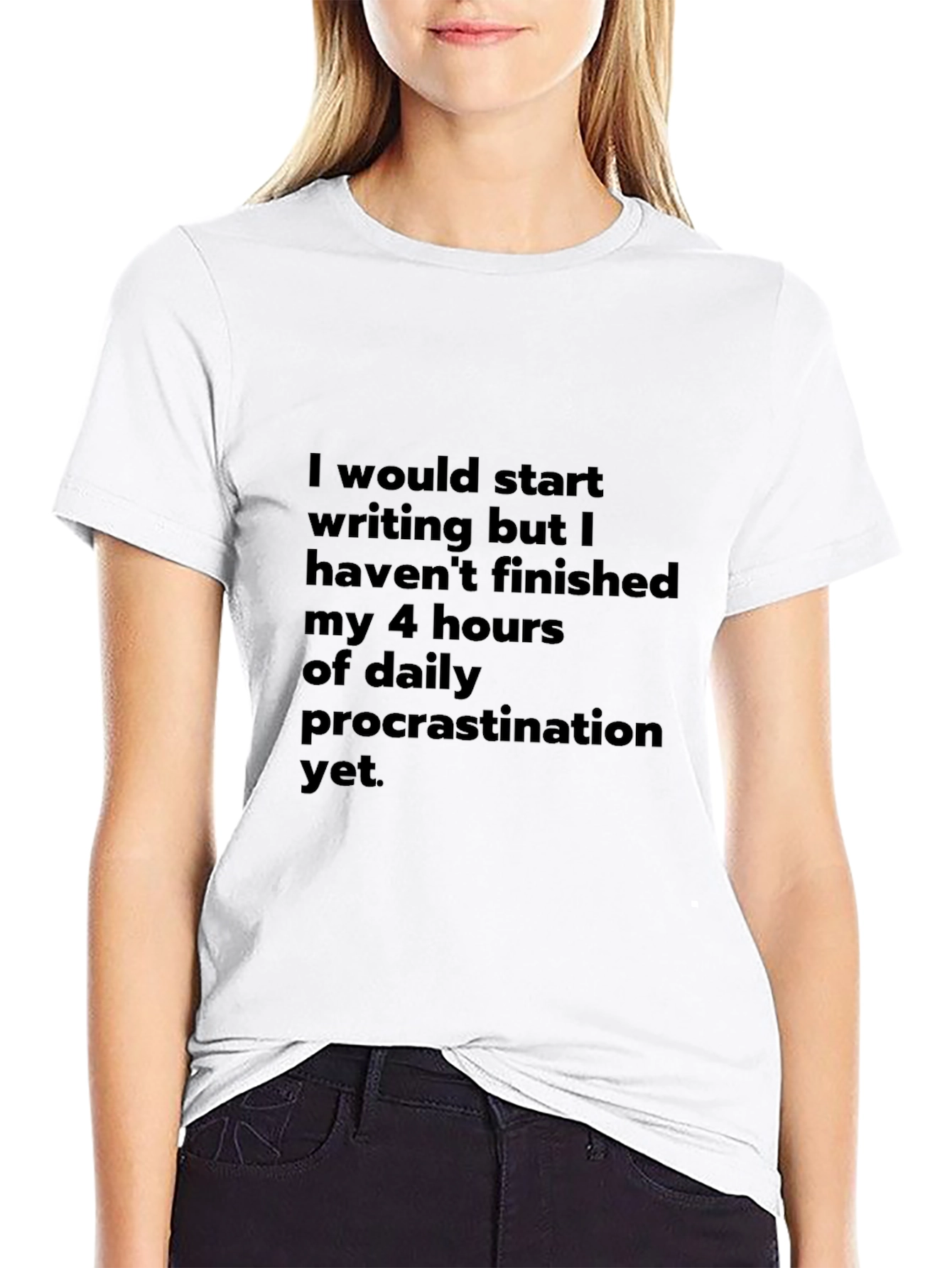 Black Procrastination Humor T-Shirt view 9