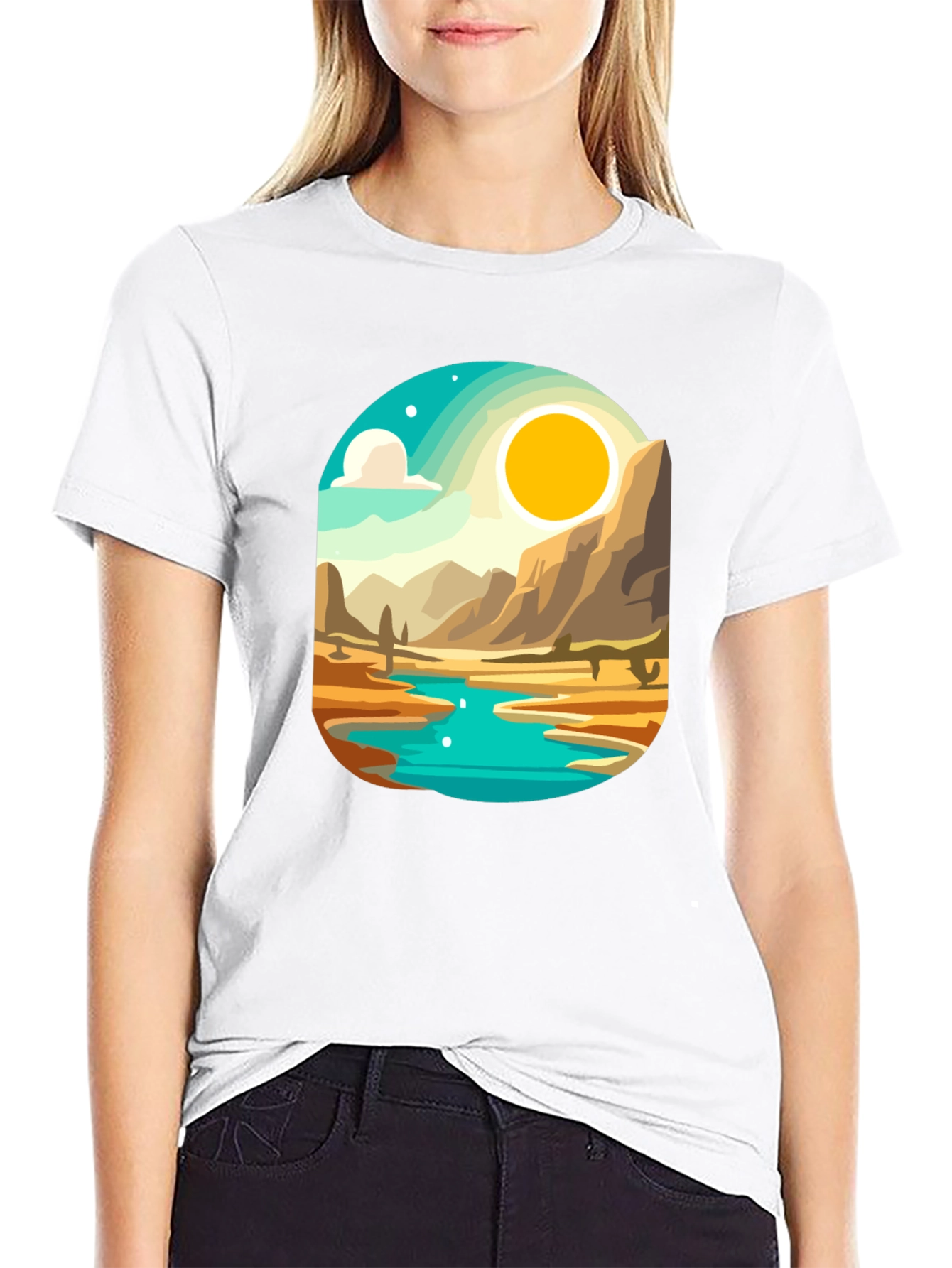 Black Desert Oasis Graphic Tee view 9