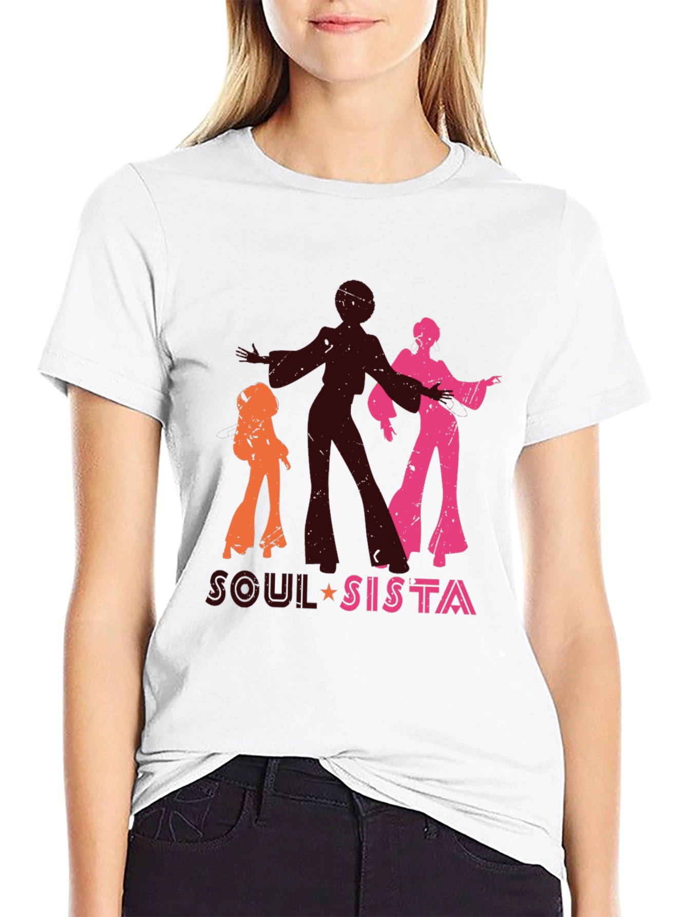 Black Soul Sista Black Graphic Tee view 9