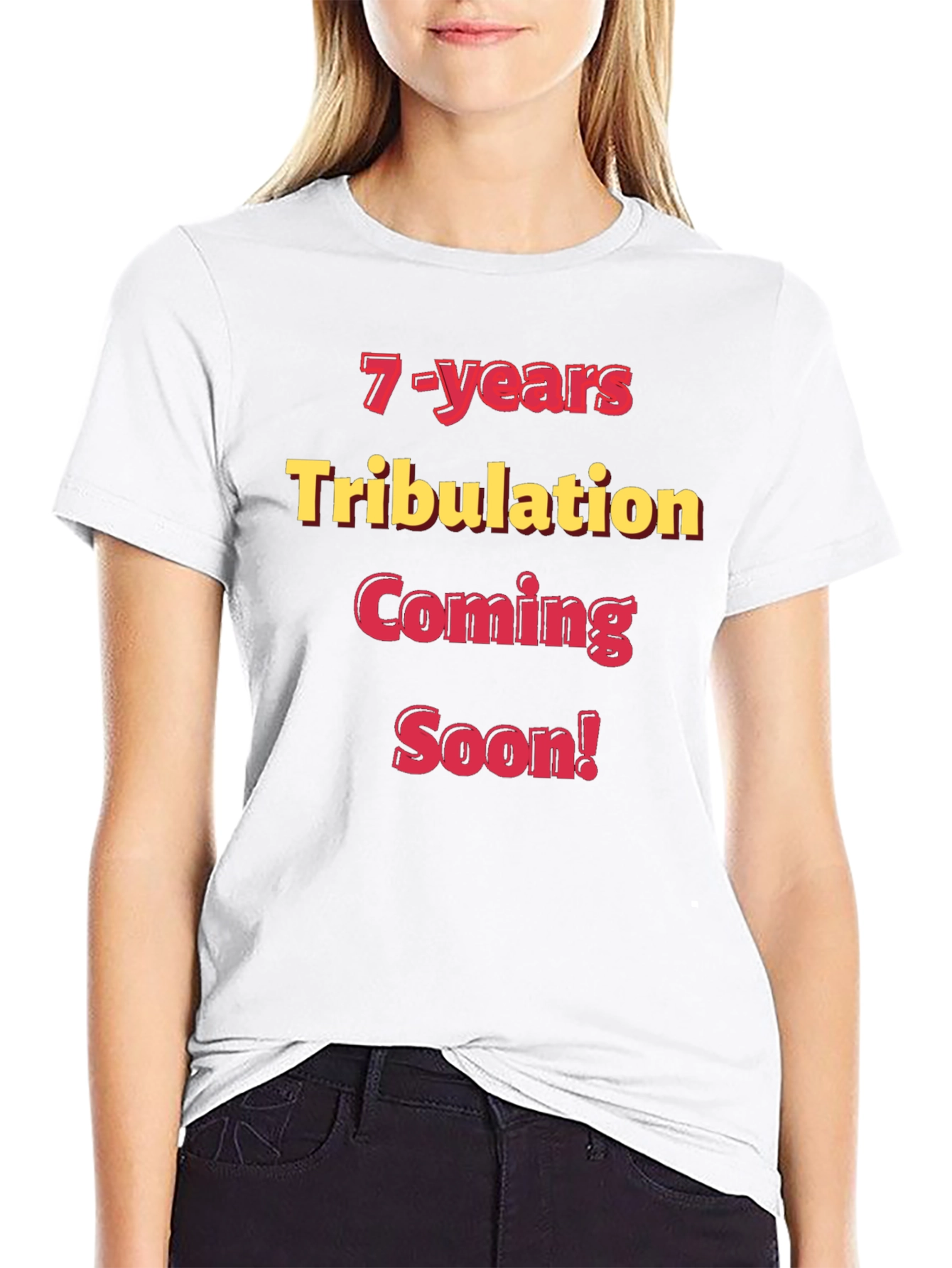 Black 7-Years Tribulation Coming Soon! Graphic T-Shirt view 9