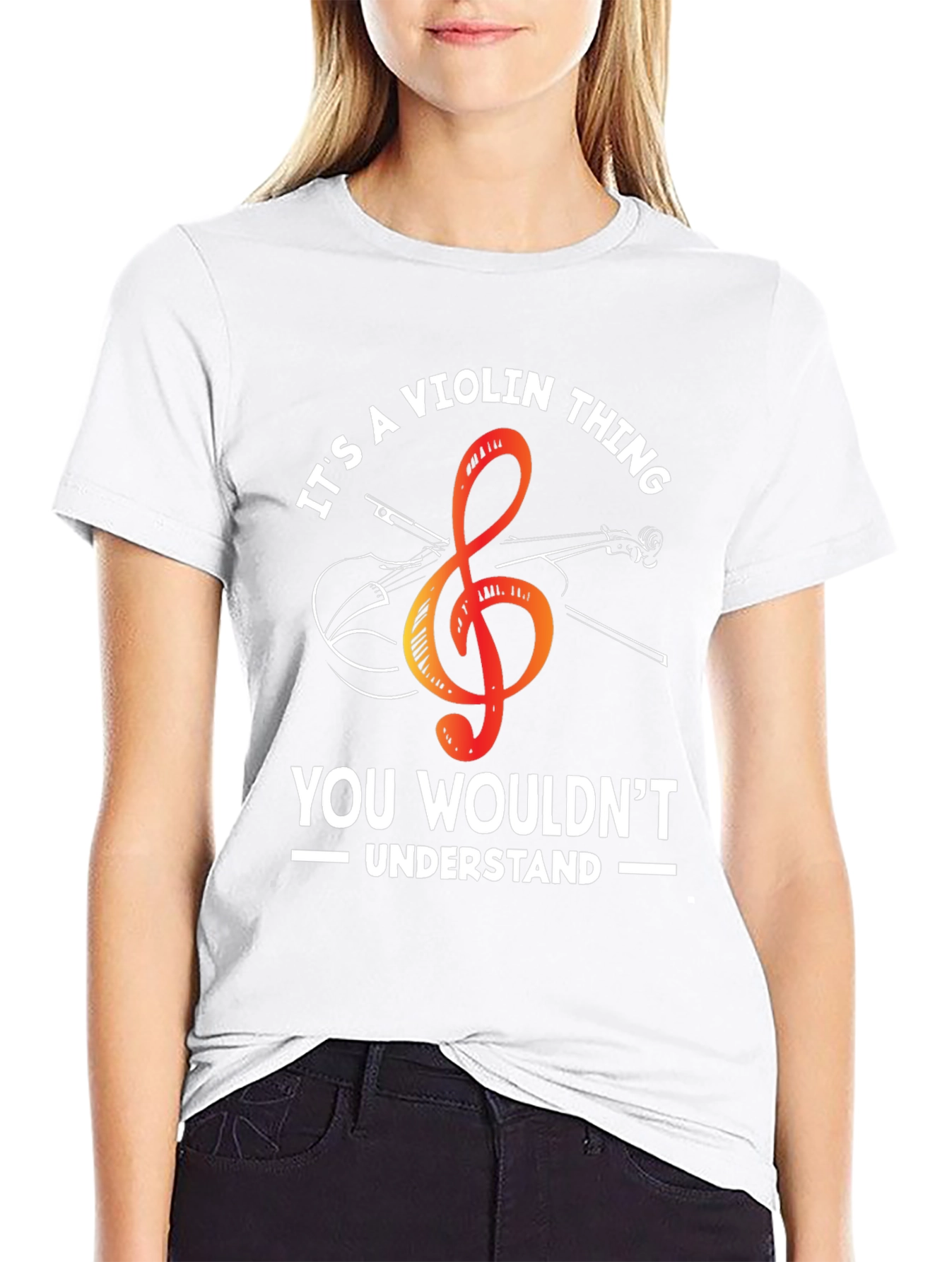 Black It's a Violin Thing T-Shirt view 9