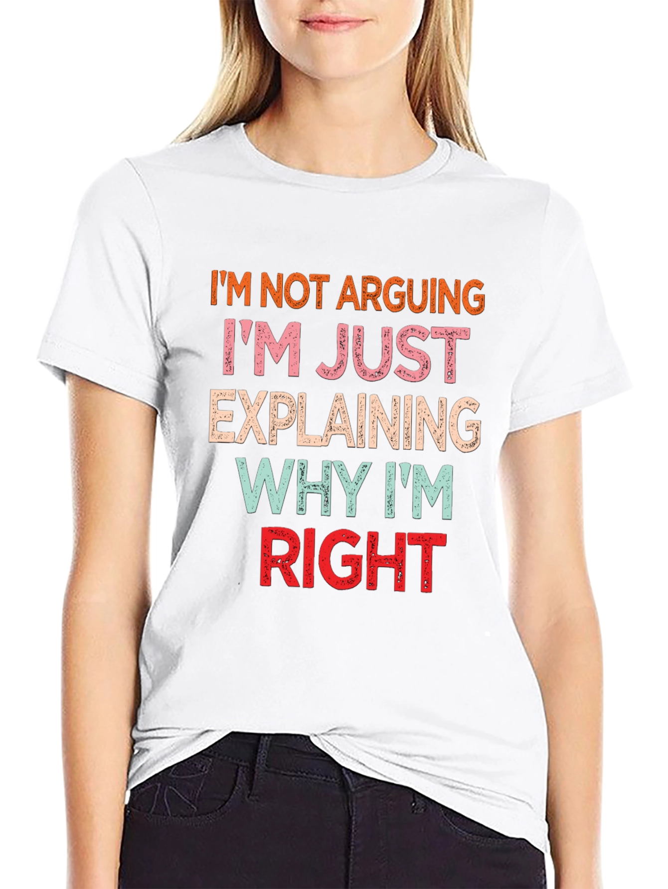Black Funny Argument Explanation T-Shirt view 9