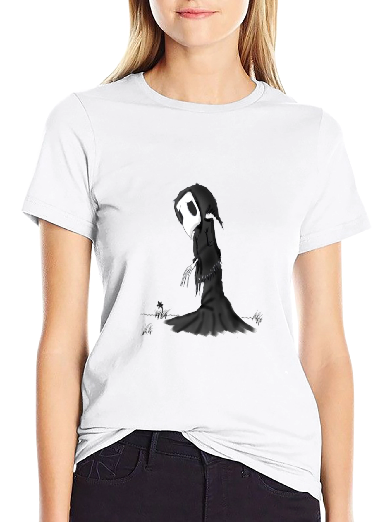 Black Grim Reaper Graphic T-Shirt - Black view 9