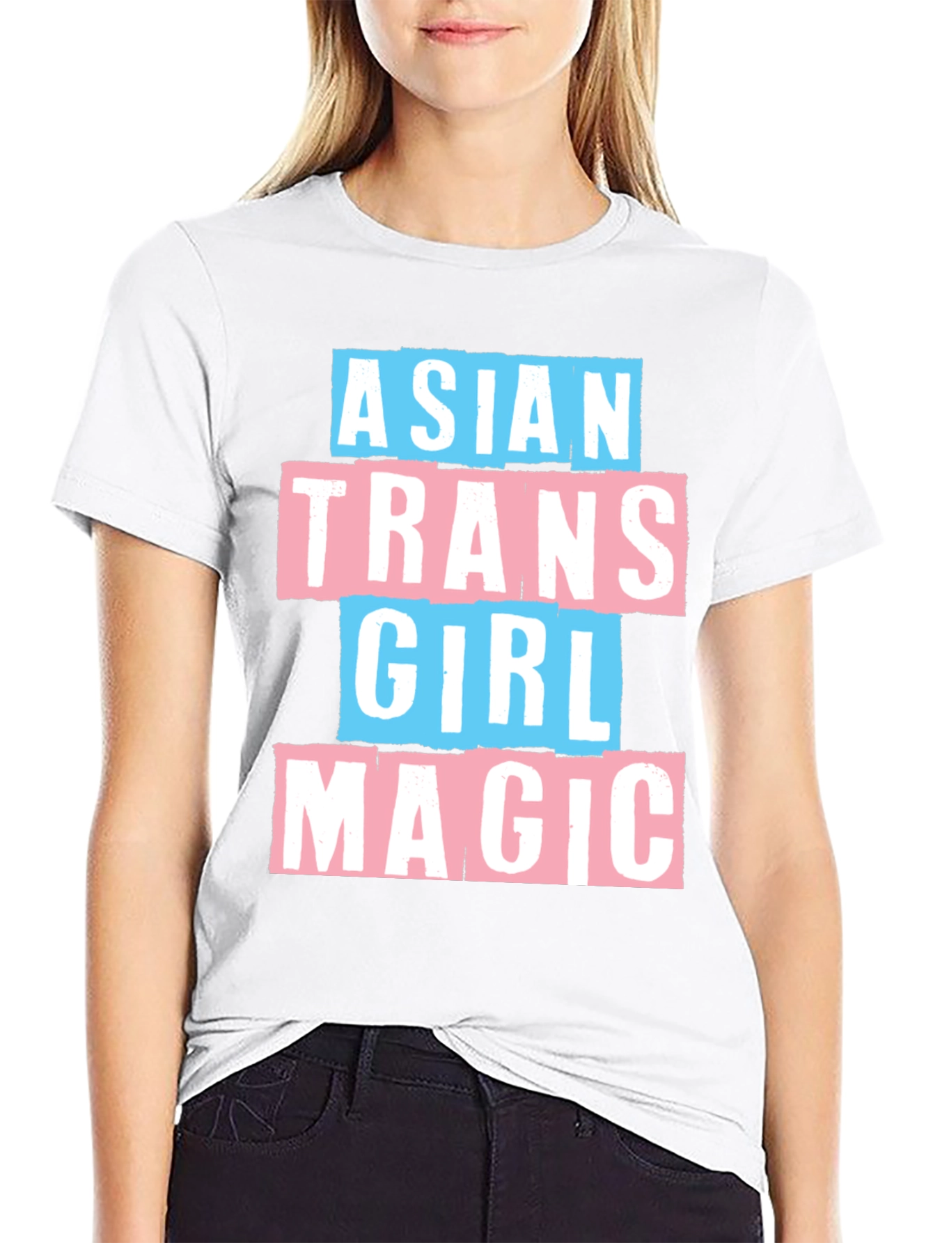 Black Asian Trans Girl Magic Tee view 9
