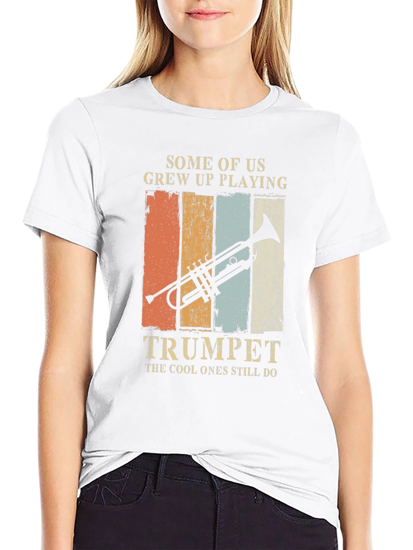 Black Trumpet Player T-Shirt - Cool Ones Still Do! view 9