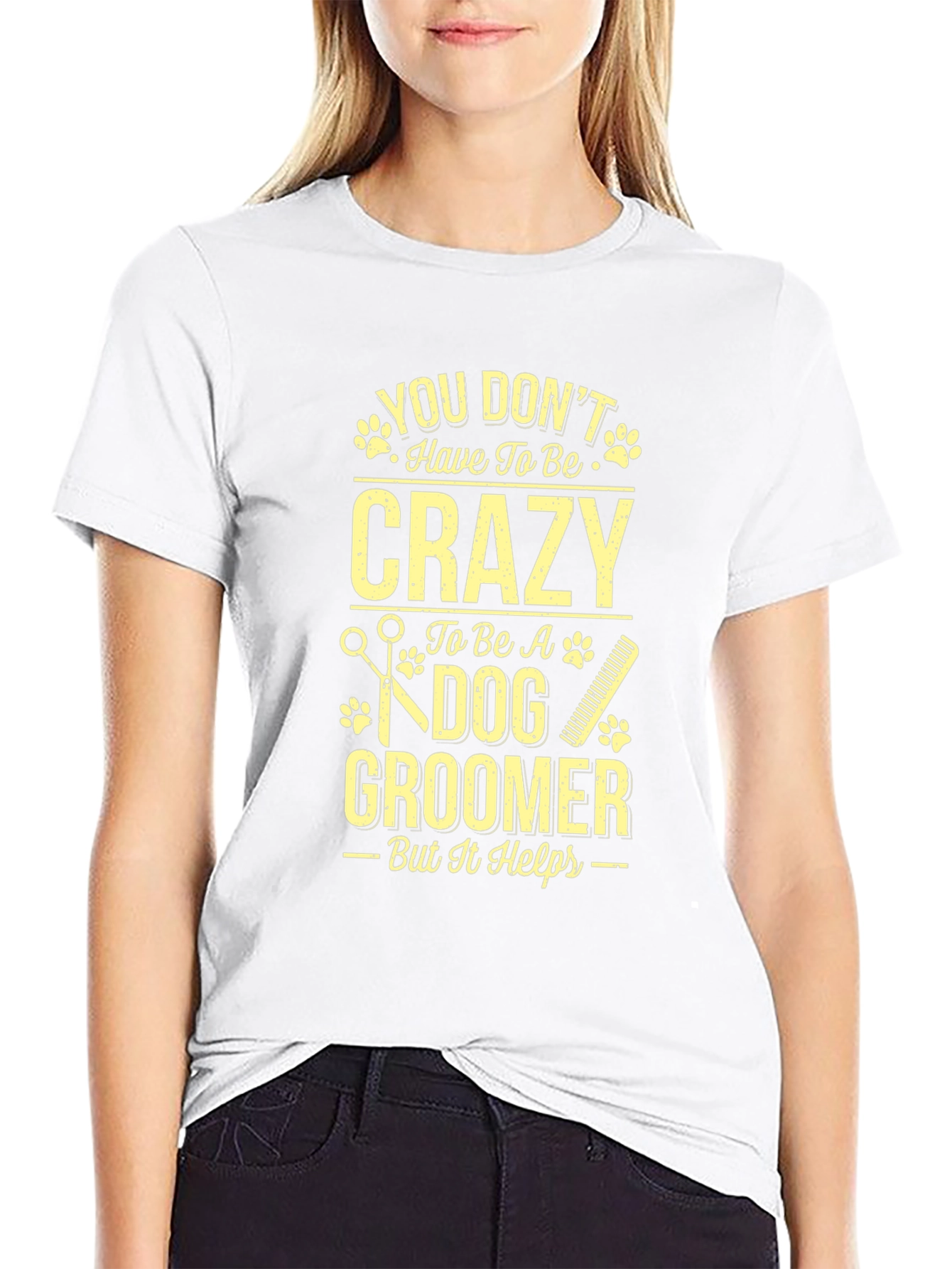Black Dog Groomer Graphic Tee - Crazy But It Helps! view 9