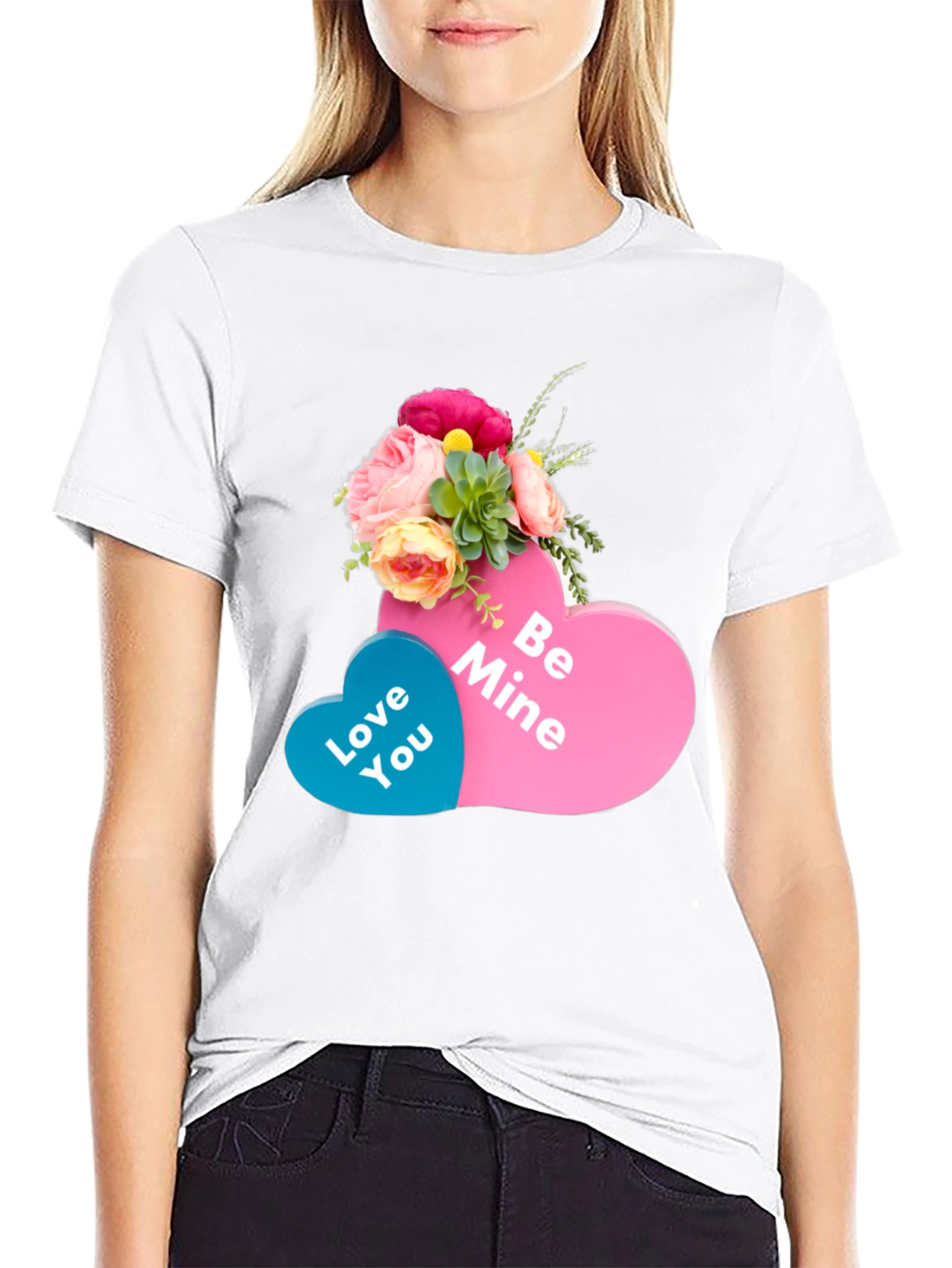 Black Love You / Be Mine Valentine's Day T-Shirt view 9