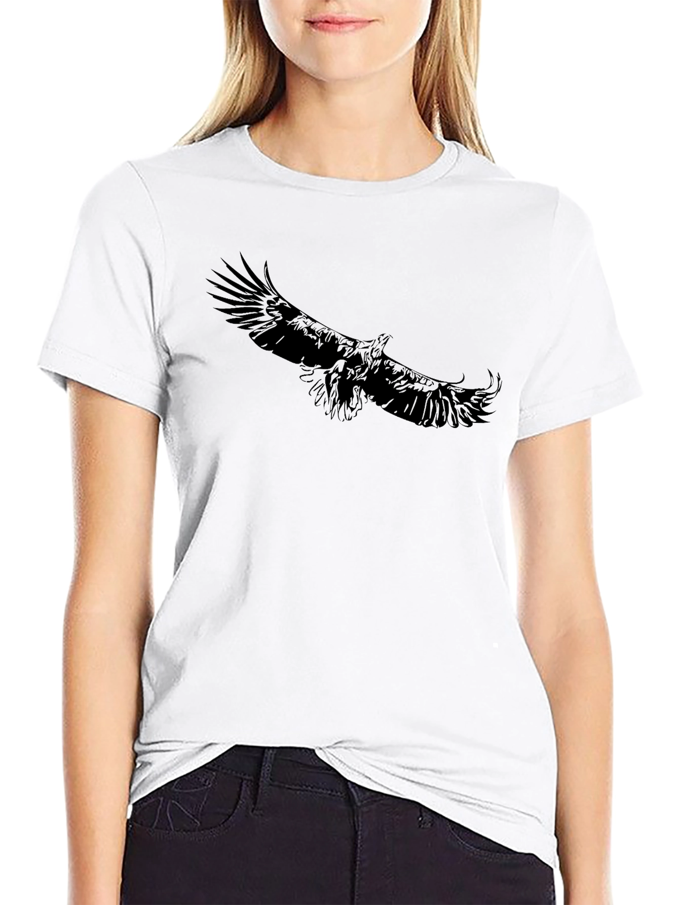 Black Black Eagle Graphic Tee - Men's Casual Short Sleeve Shirt view 9