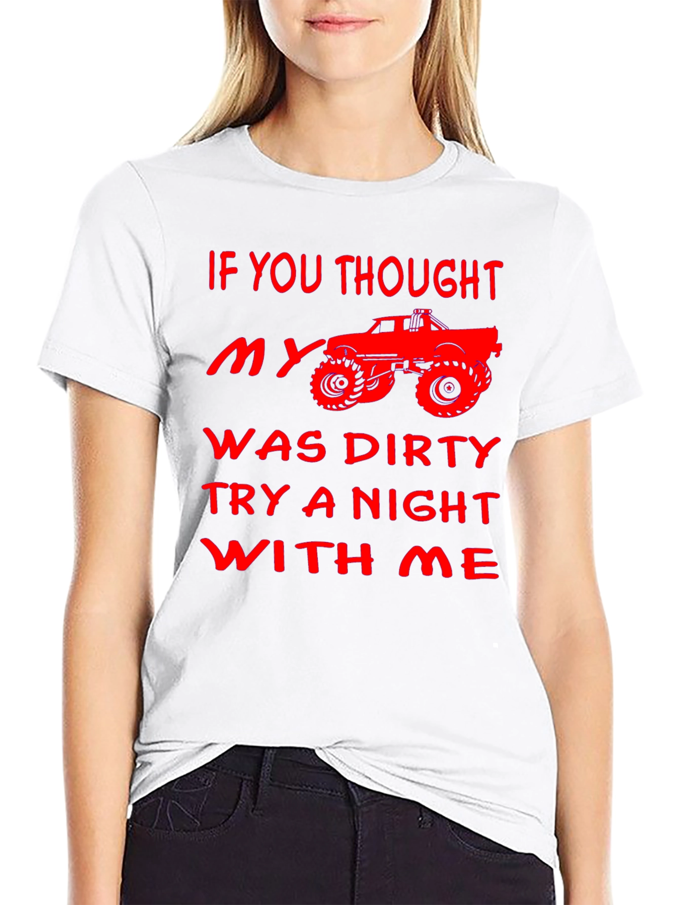 Black Funny Dirty Truck T-Shirt view 9