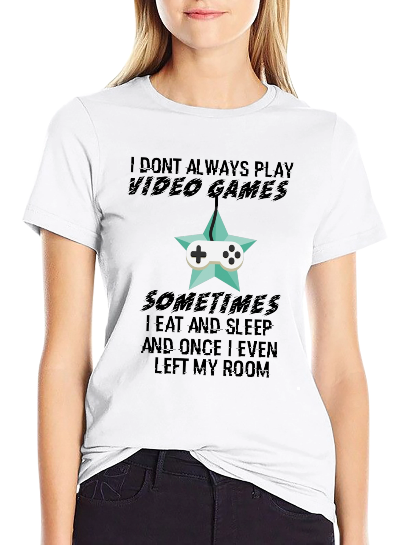 Black Funny Gamer T-Shirt: I Don't Always Play Video Games view 9