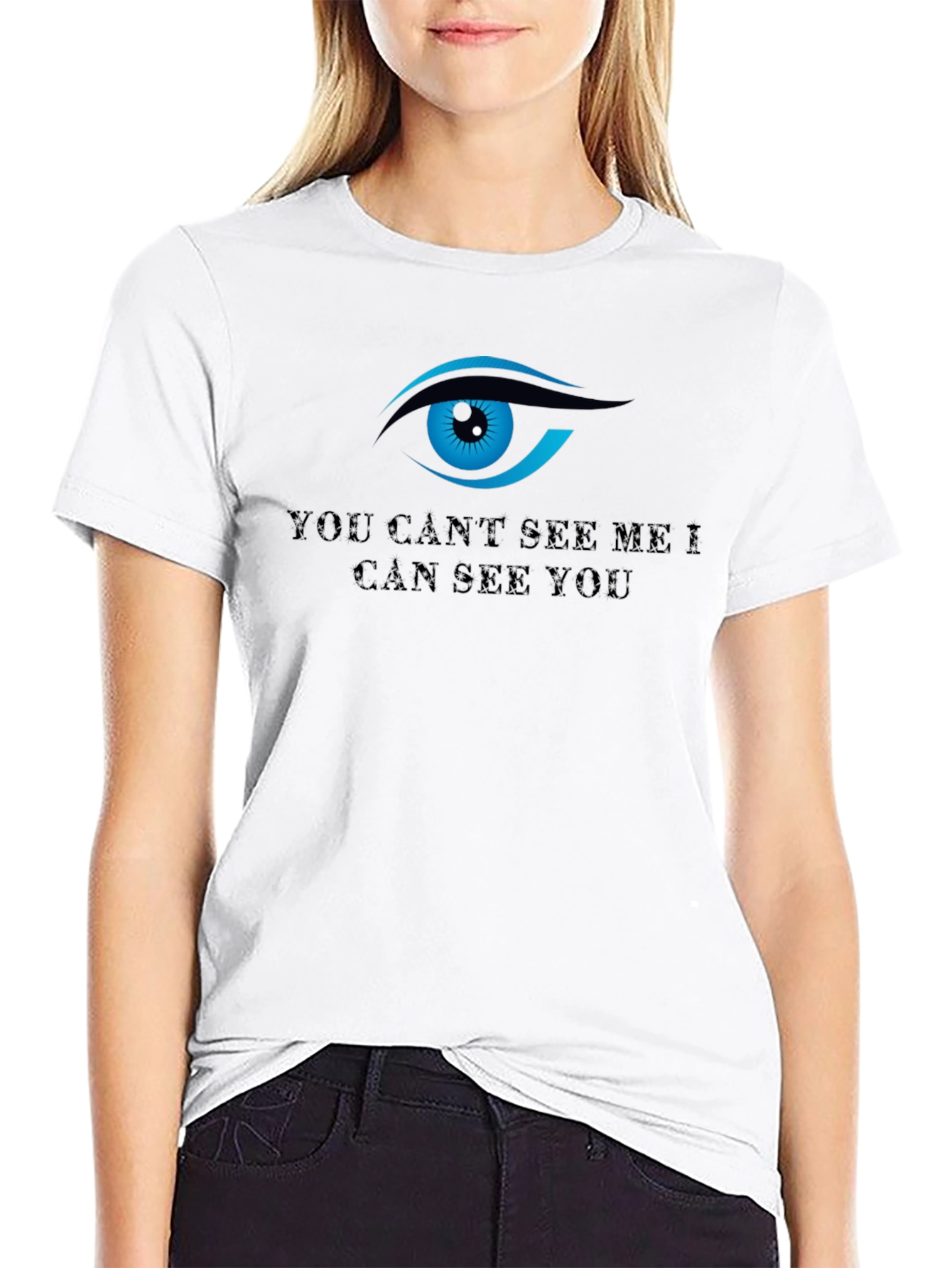Black All Seeing Eye T-Shirt - You Can't See Me view 9
