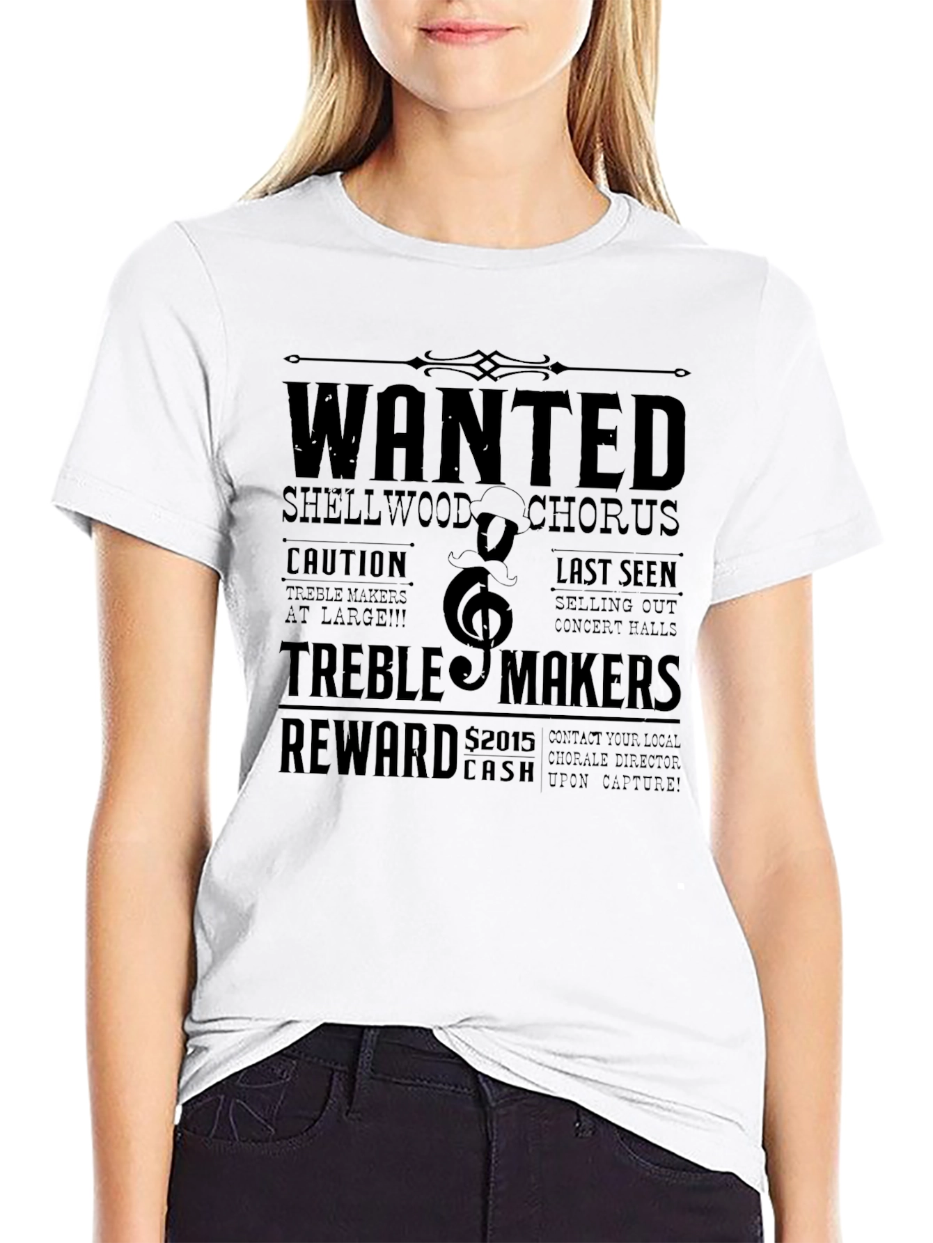 Black Wanted Treble Makers Black Graphic Tee view 9